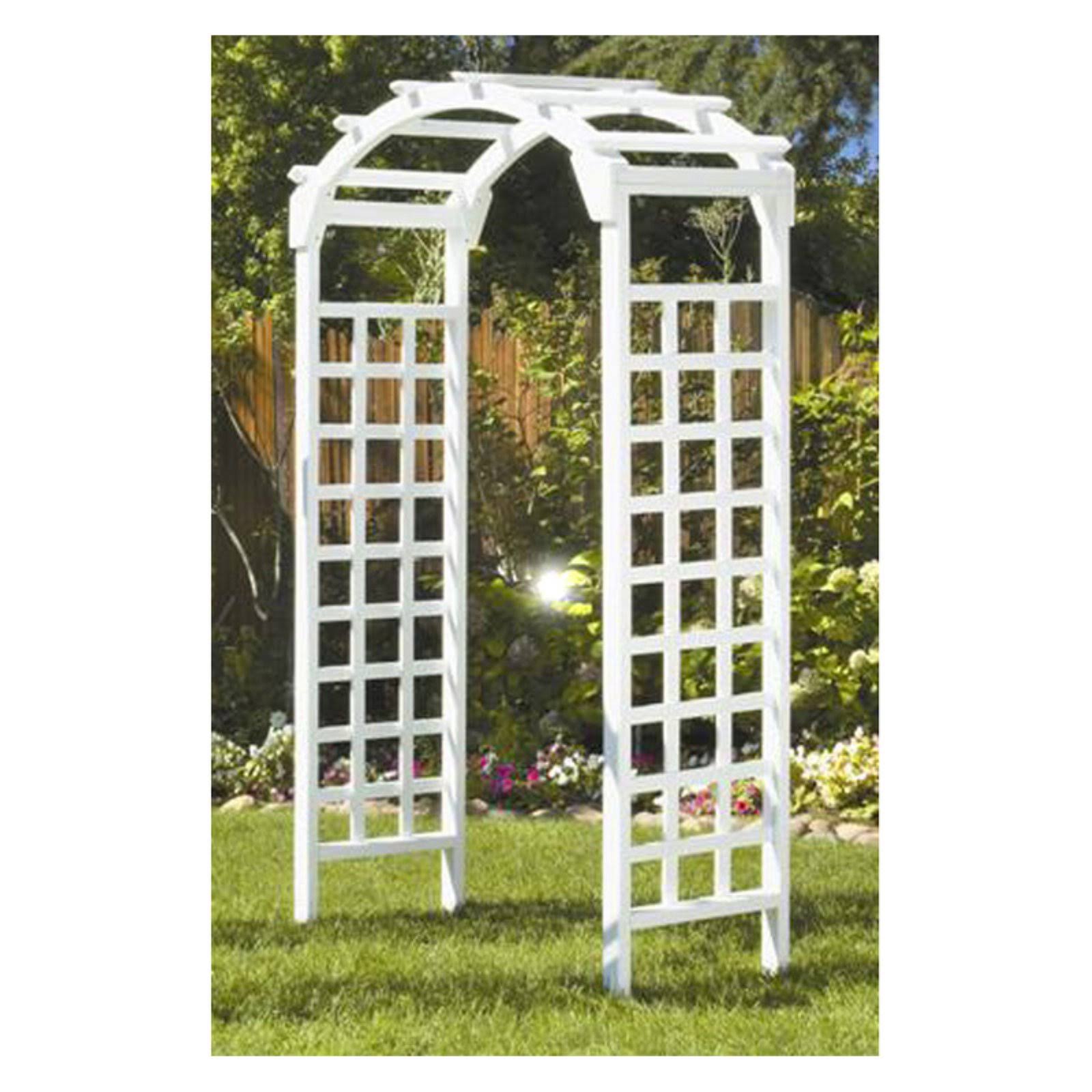 Greenstone Arch Arbor, White