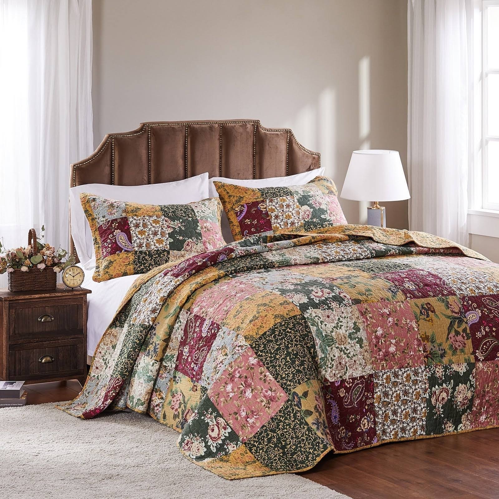 Greenland Home Fashions Antique Chic 3-Piece Cotton Bedspread Set - Twin - 2 Piece