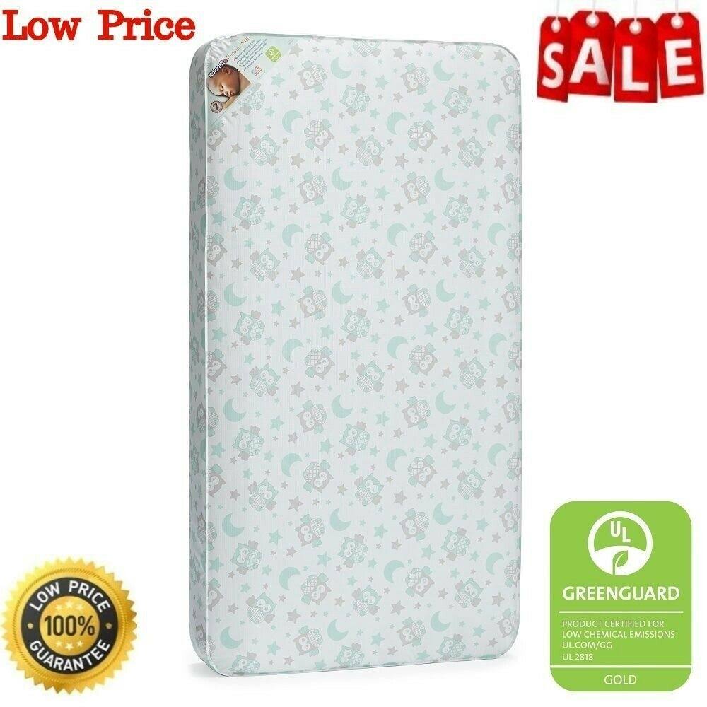 Kolcraft Pediatric 800 Toddler and Crib Mattress Owl, White