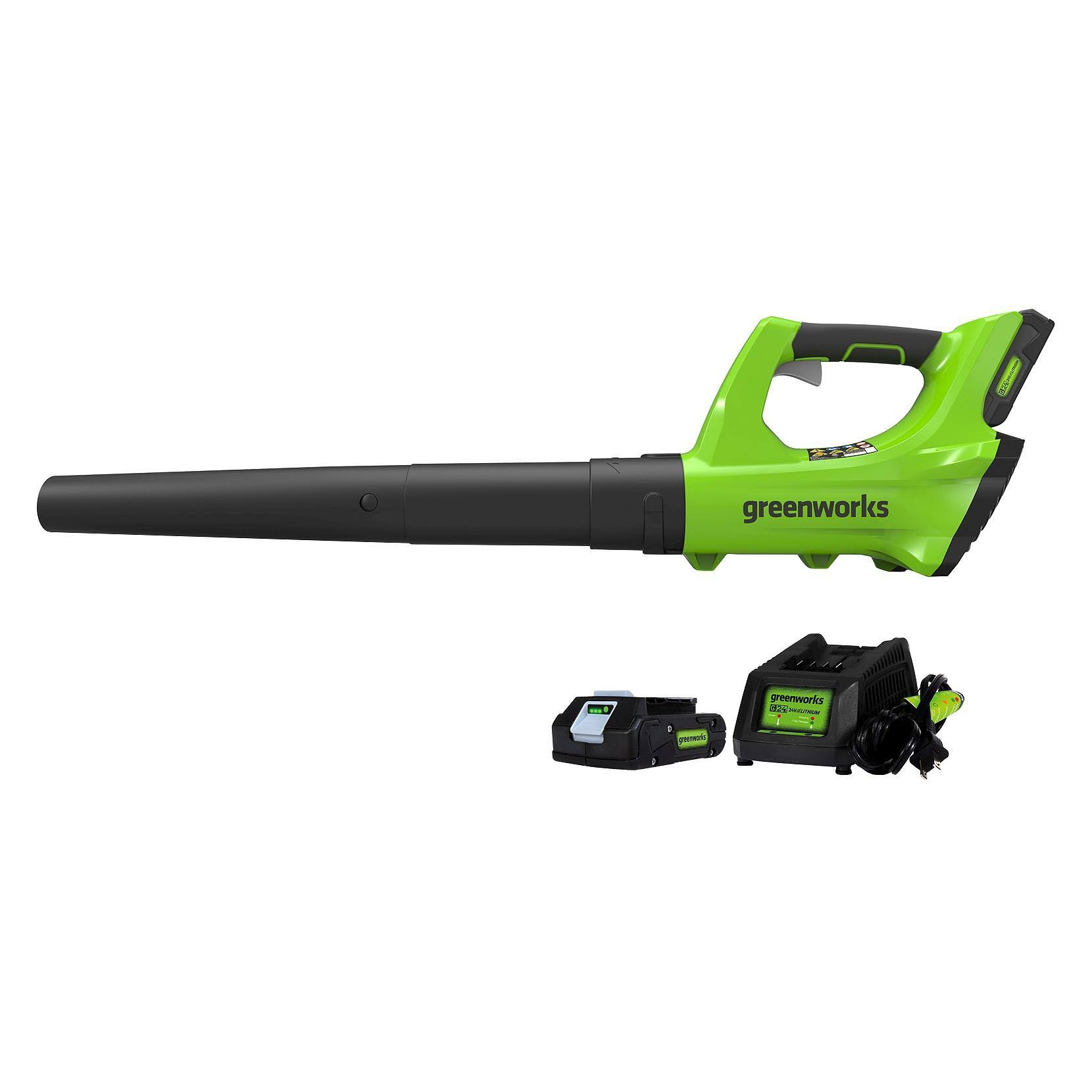 Greenworks Cordless Axial Fan Blower 24V Battery u0026 Charger