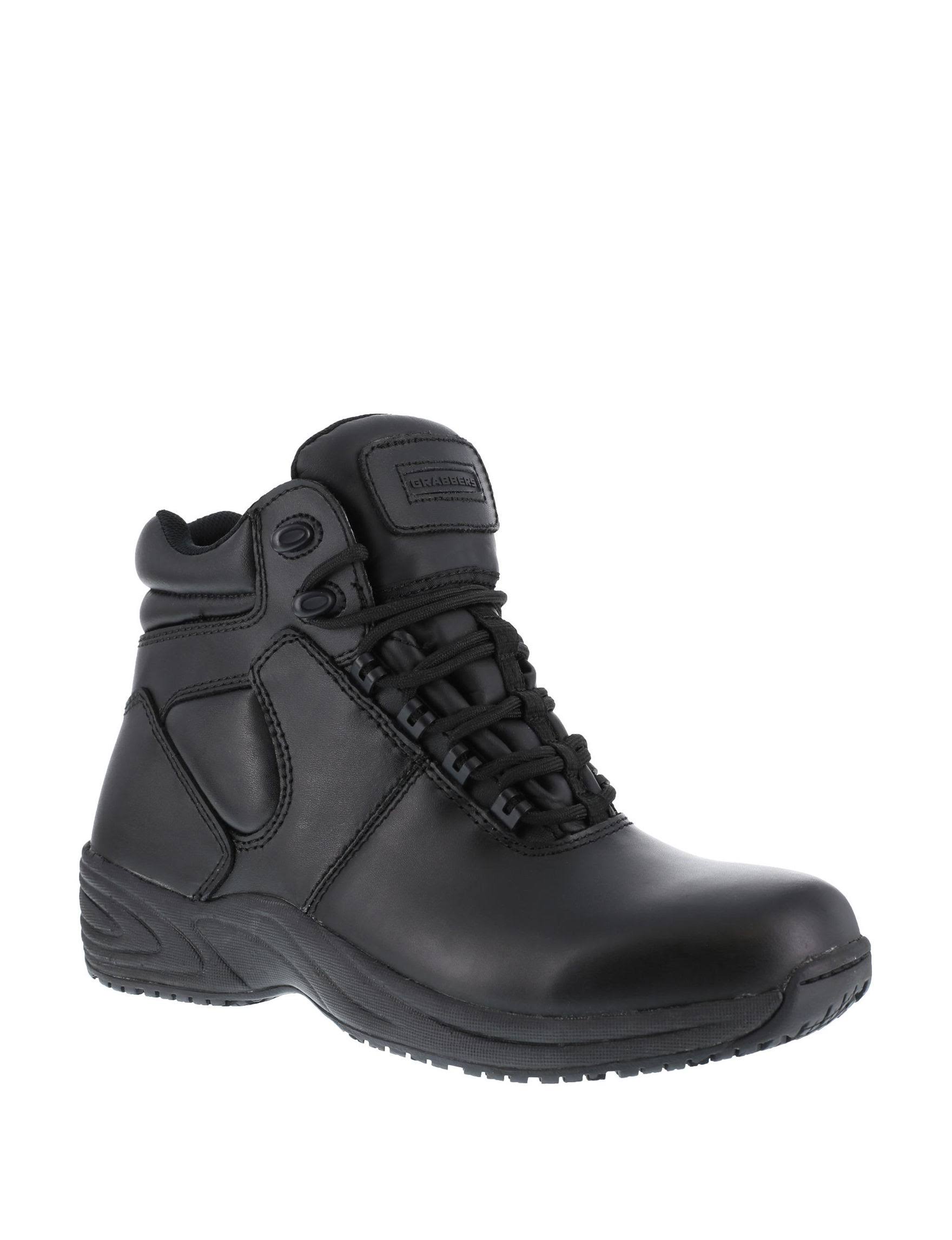 Men&s Grabbers Fastener Work Boot - Black - Size 10