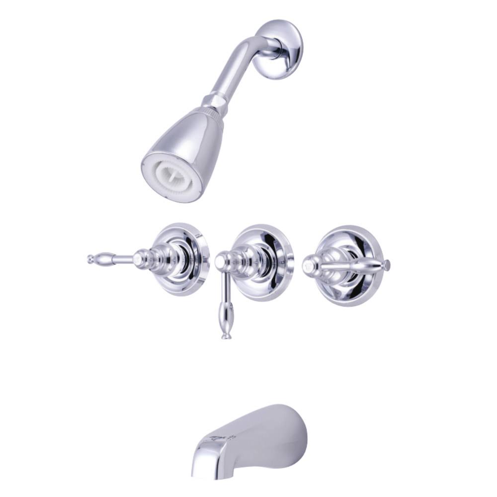 Kingston Brass KB231KL Magellan Tub u0026 Shower Faucet, Polished Chrome
