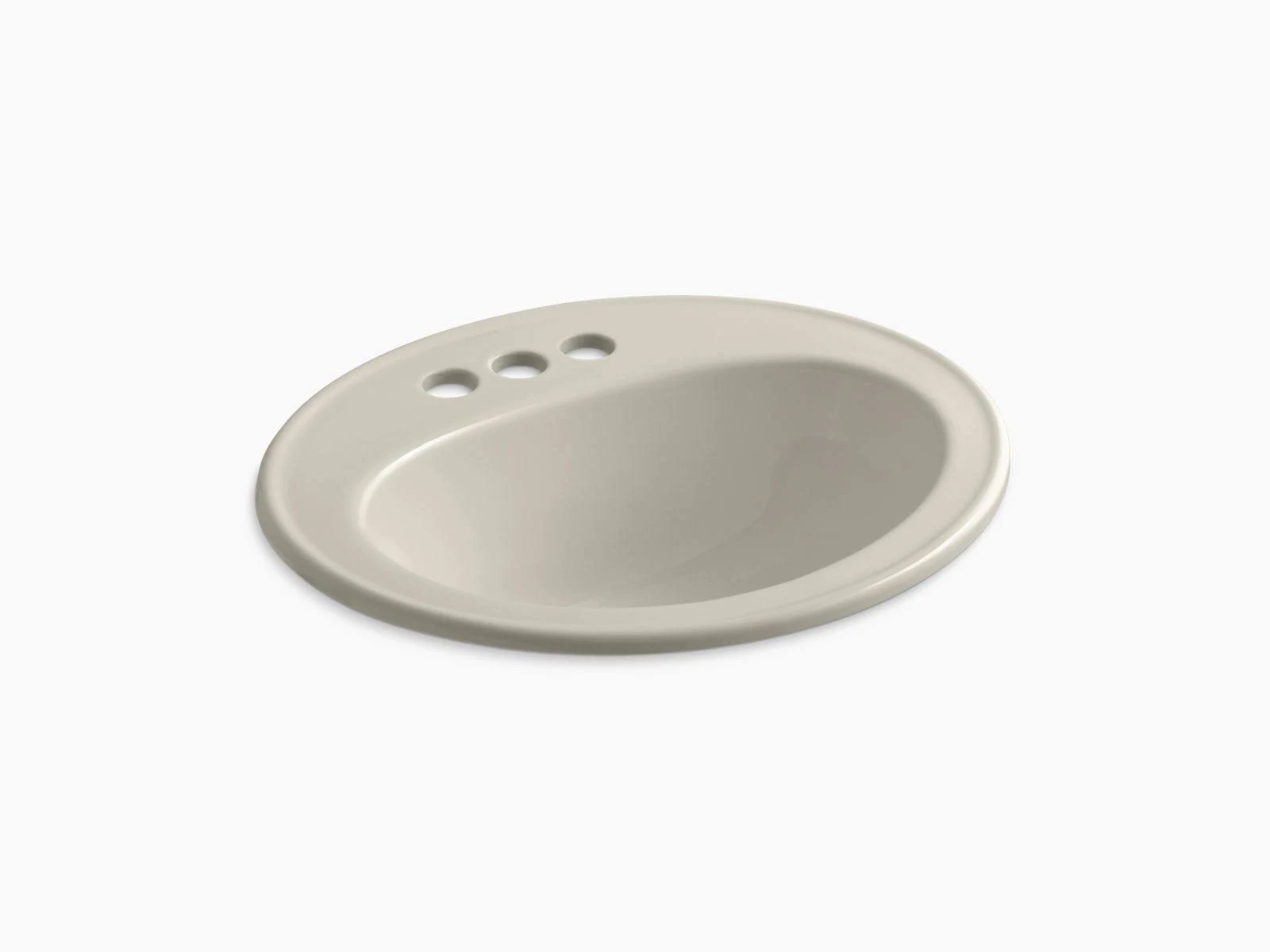 Kohler 2196-4-G9 Pennington Drop-In Bathroom Sink with Centerset Faucet Holes - Sandbar