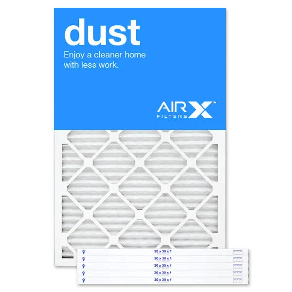 AIRx Filters Dust 20x30x1 Air Filter MERV 8 AC Furnace Pleated Air Filter Replacement Box of 6, Made in The USA