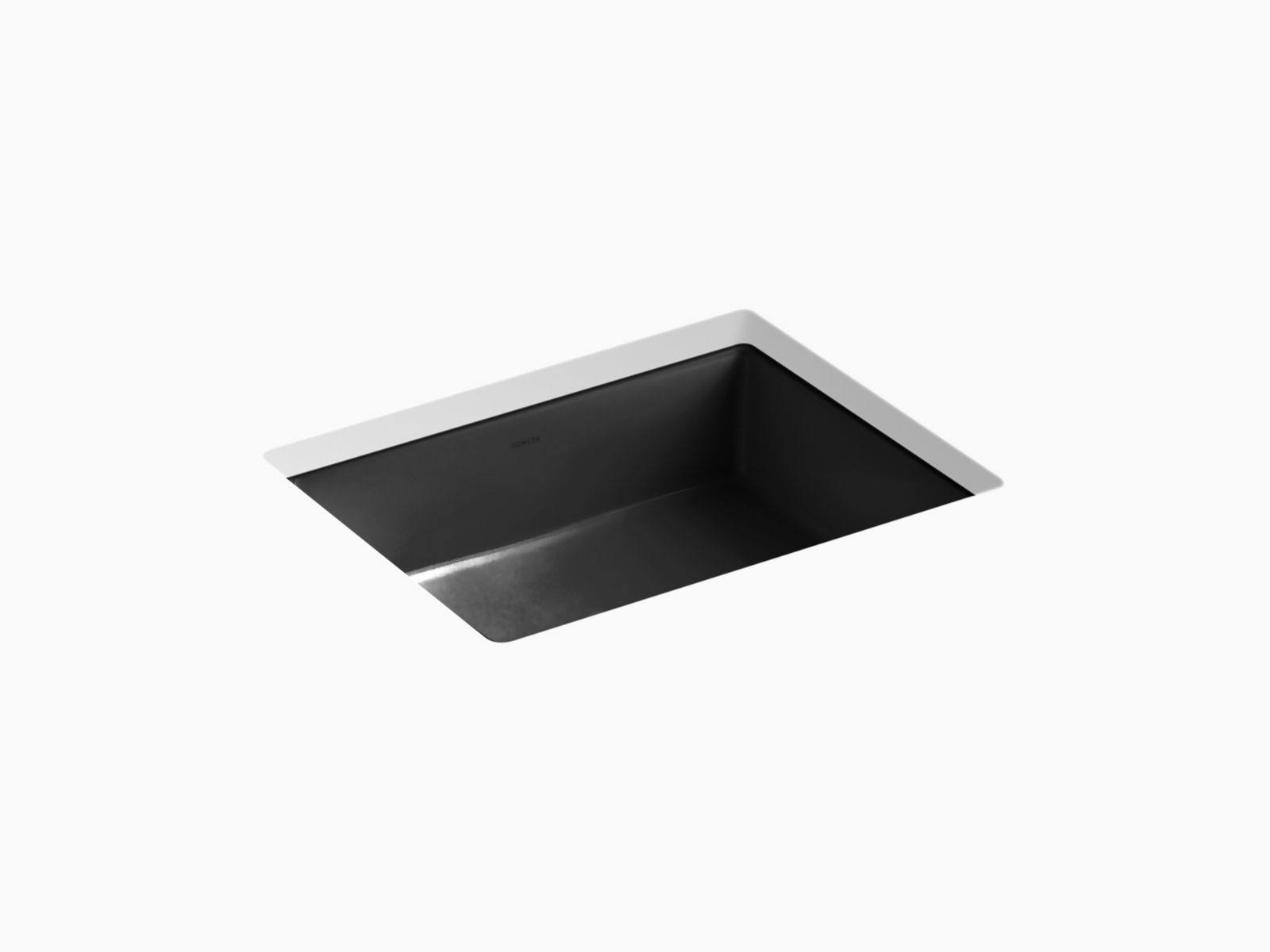 Kohler 2882-7 Verticyl Rectangle Undermount Bathroom Sink - Black Black