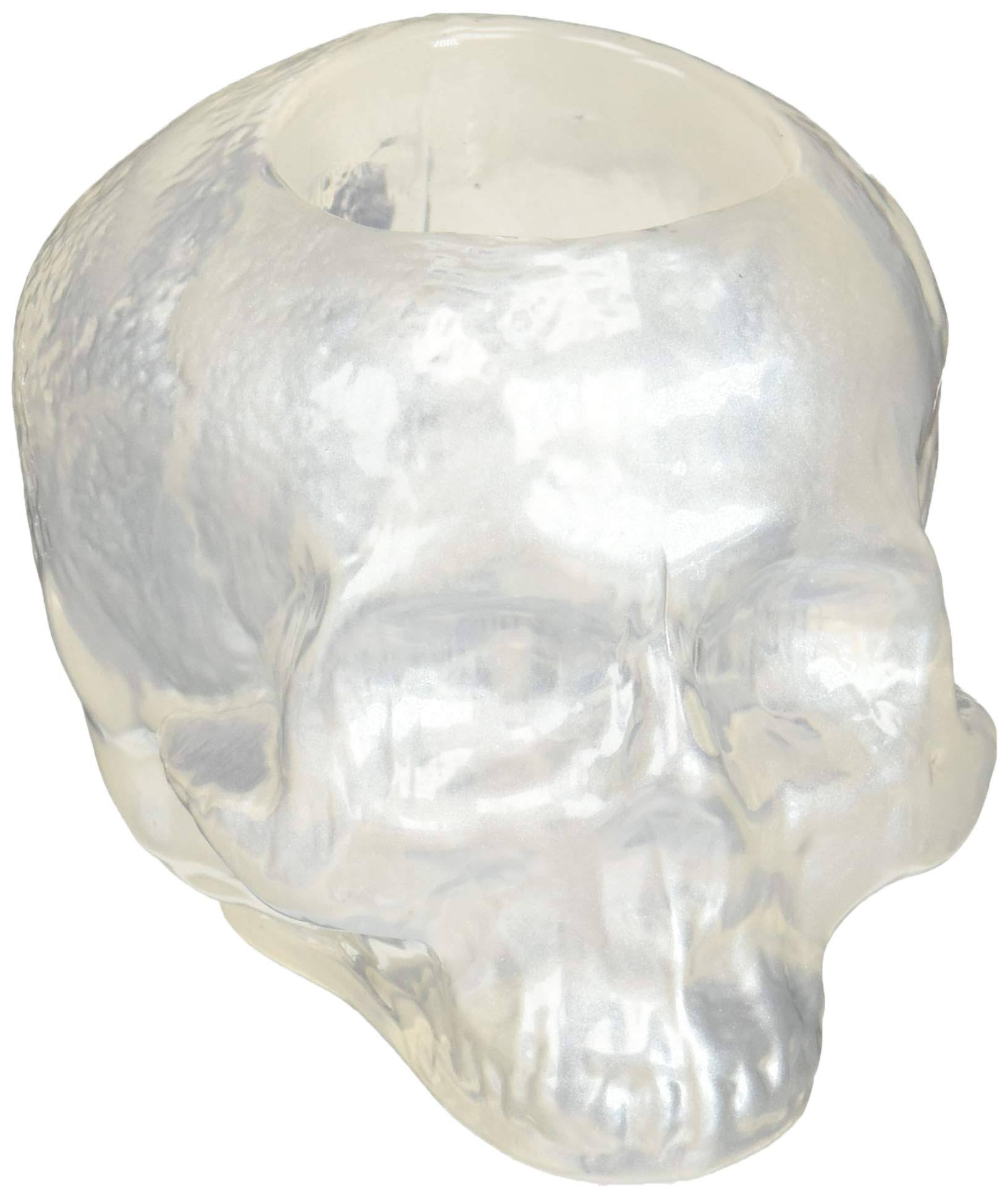 Kosta Boda Still Life Skull Votive, Pearl