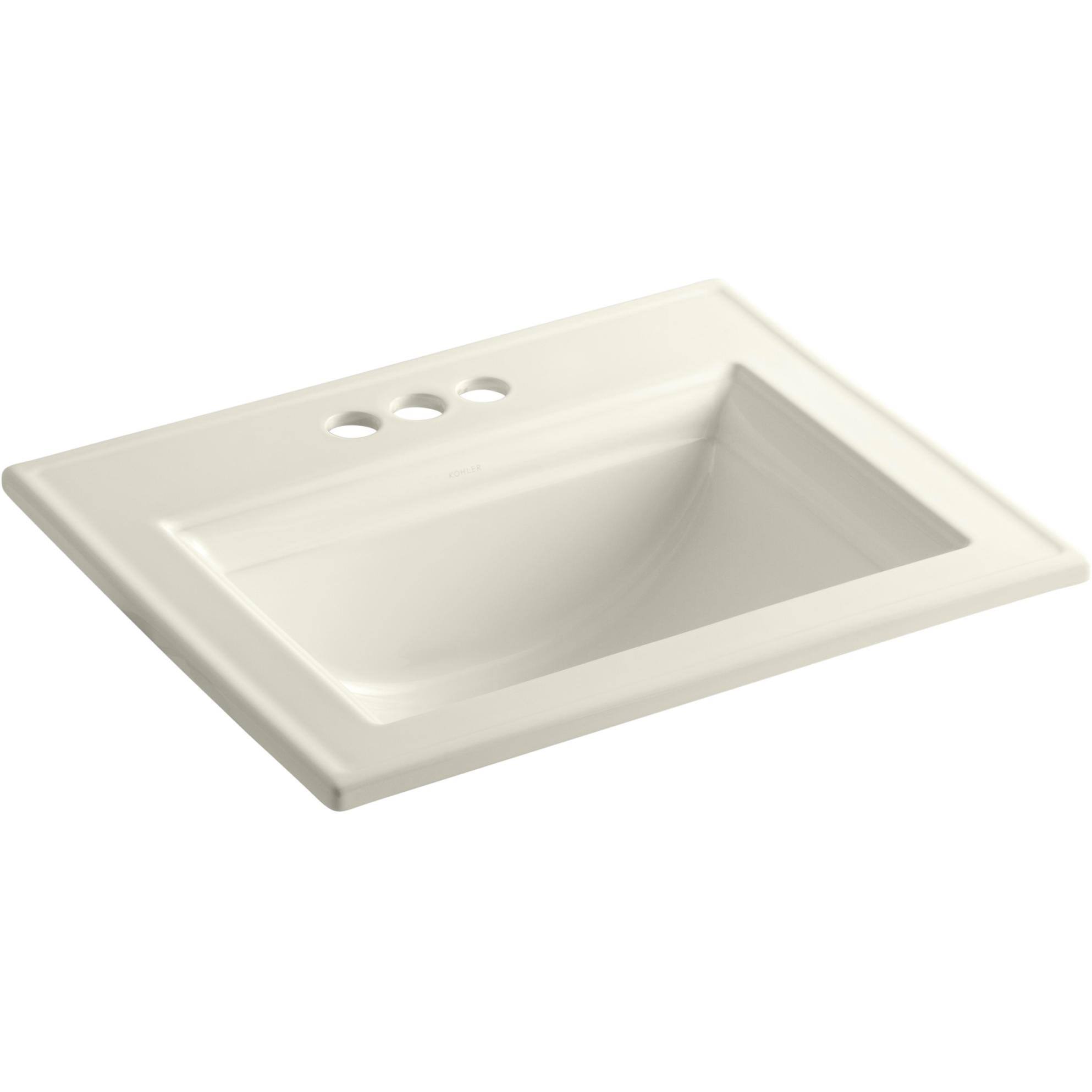 Kohler Memoirs Stately Drop-in Bathroom Sink Biscuit