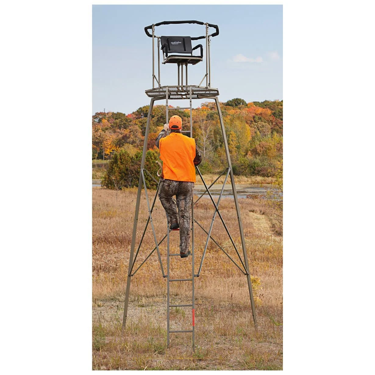 Guide Gear 15& Woodsman Rotating Tripod Deer Stand, Size: Small
