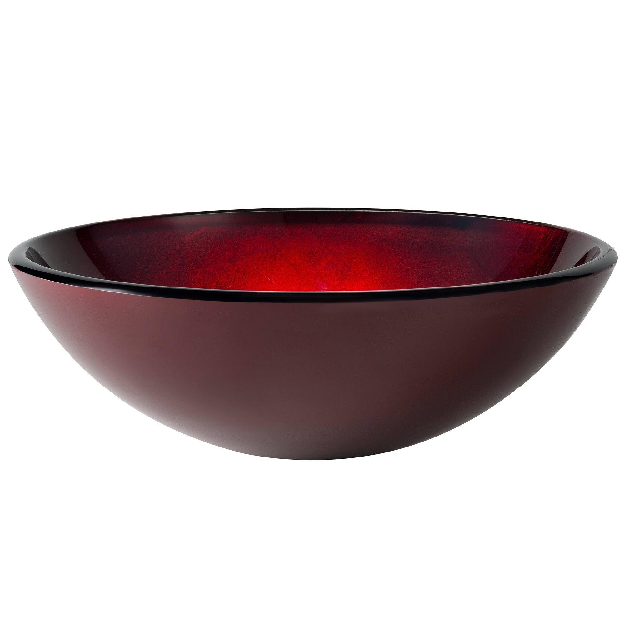 Kraus GV-200 Irruption Glass Vessel Sink Red