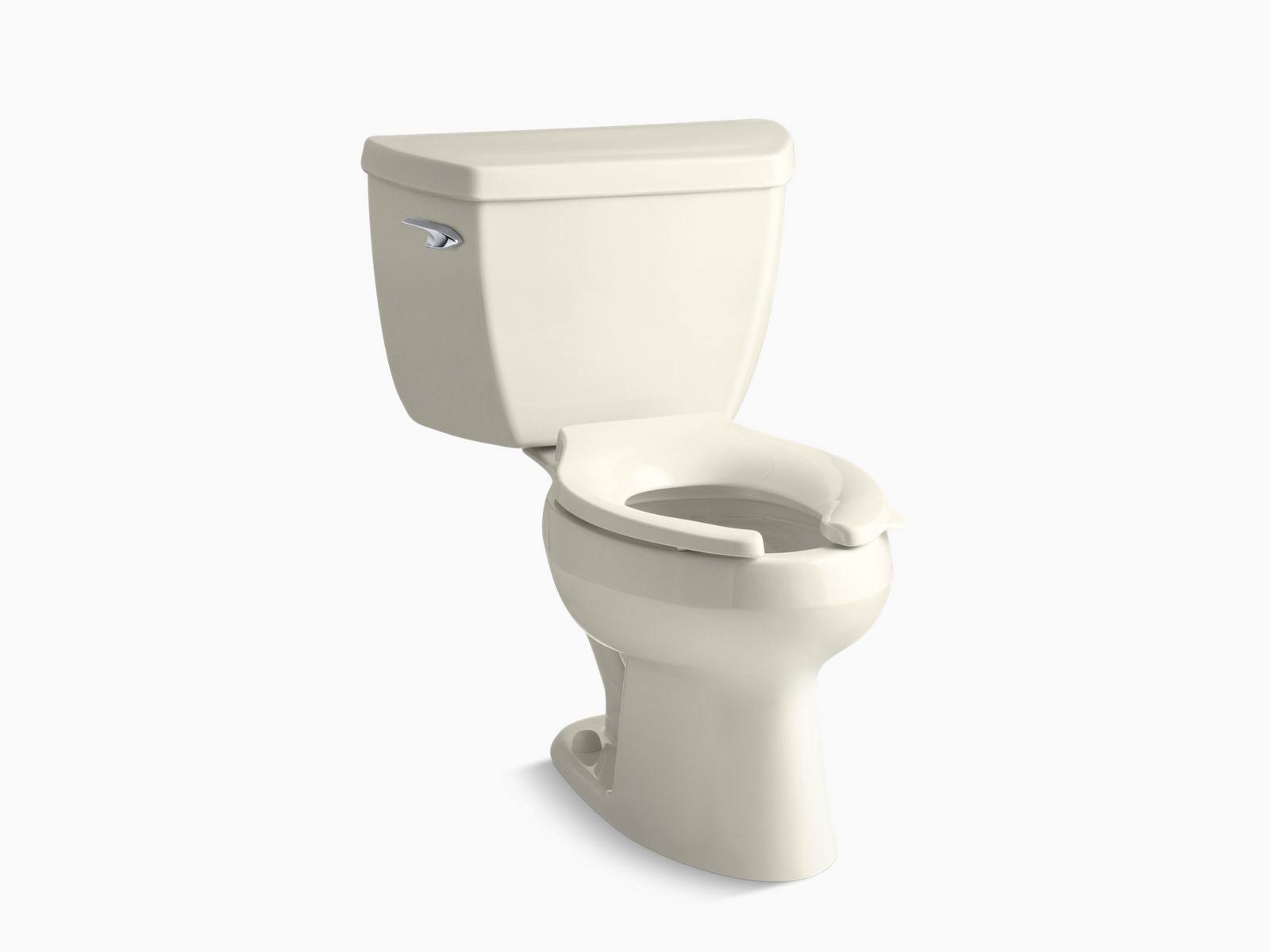 Kohler K-3505 Wellworth Classic Two-Piece Elongated 1.6 GPF Toilet Biscuit