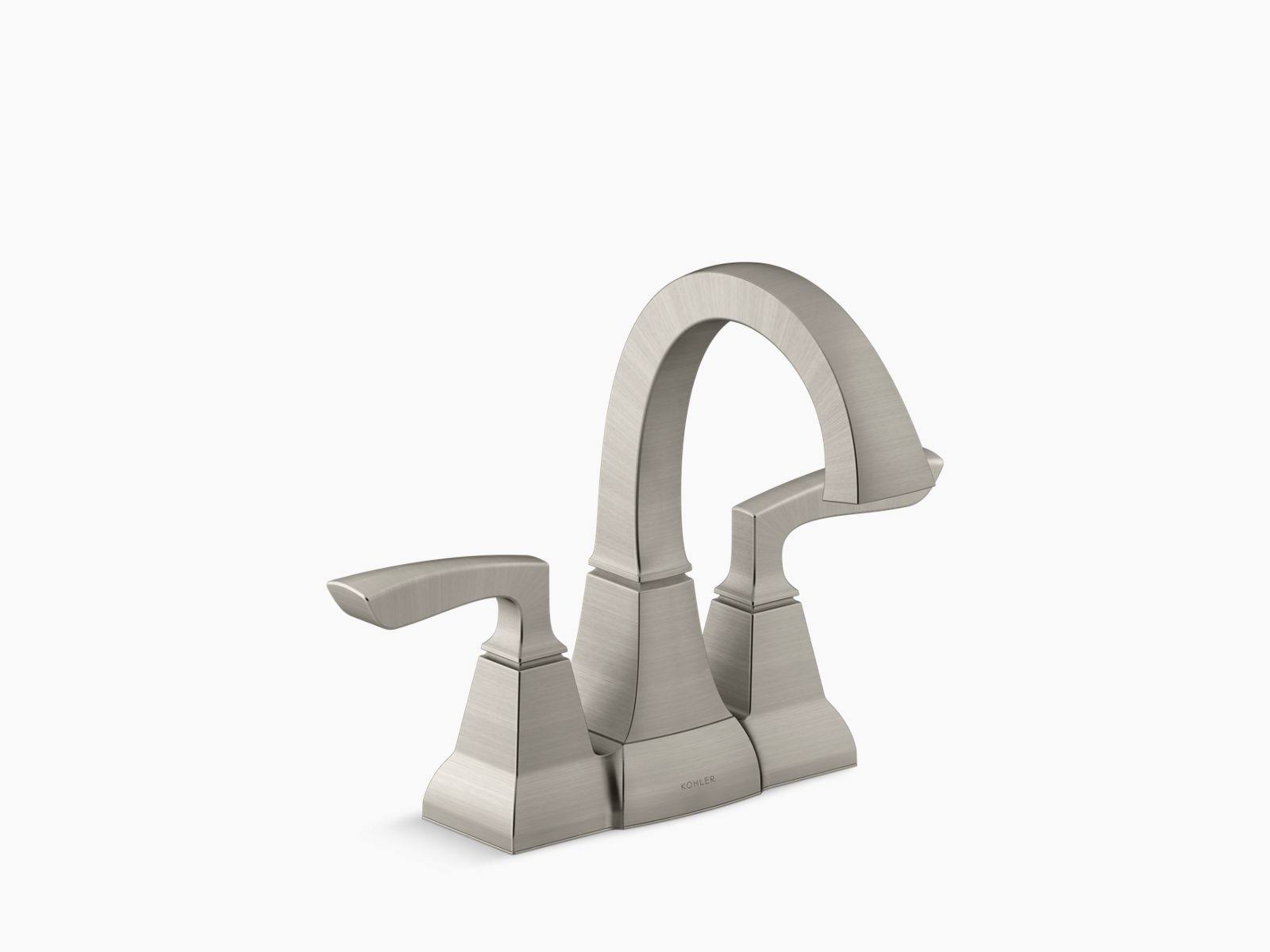 Kallan 4 in. Centerset 2-Handle Bathroom Faucet in Vibrant Brushed Nickel