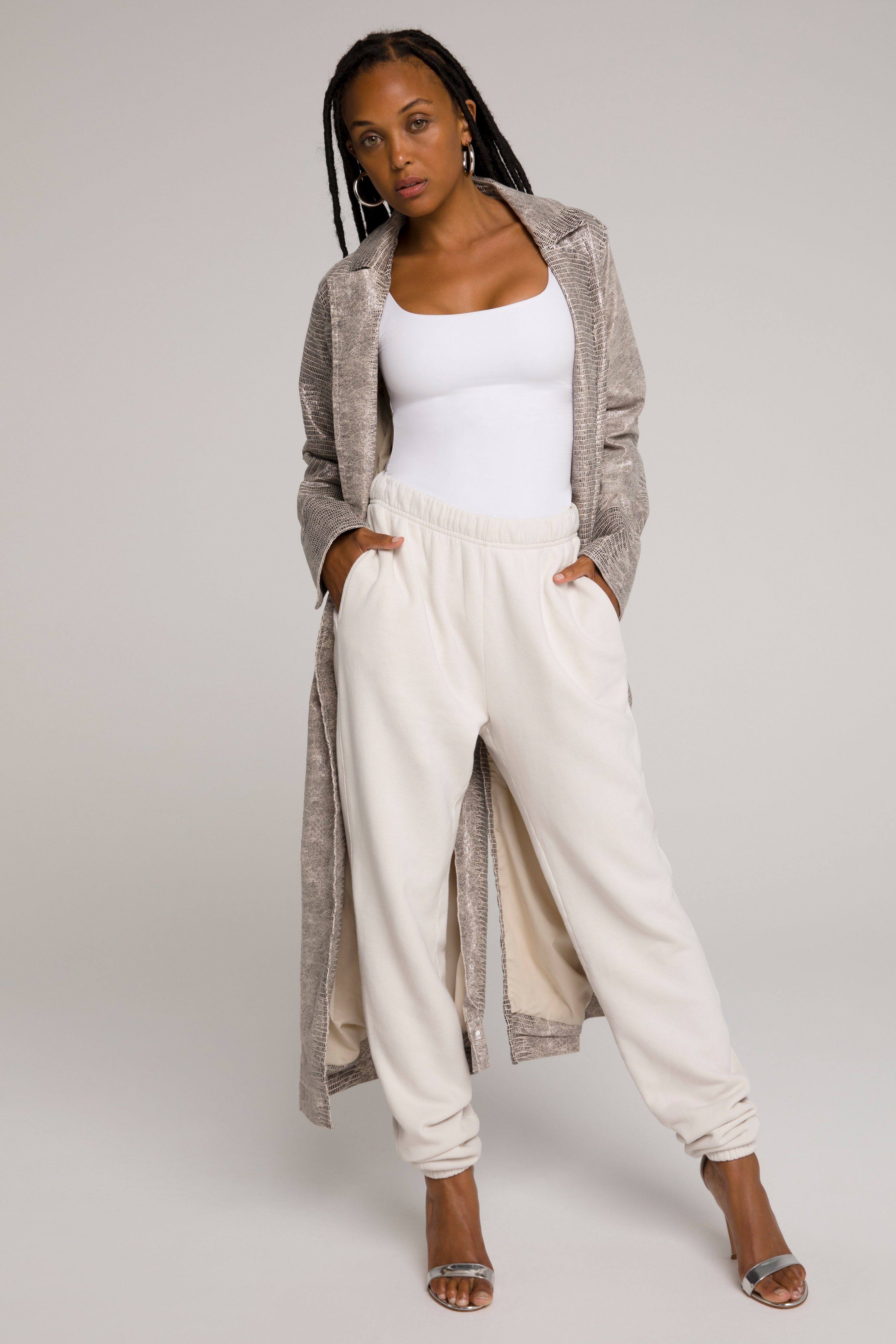 Good American Women&s Boyfriend Sweatpants - Tan/Beige - Size 4/XL - Bone