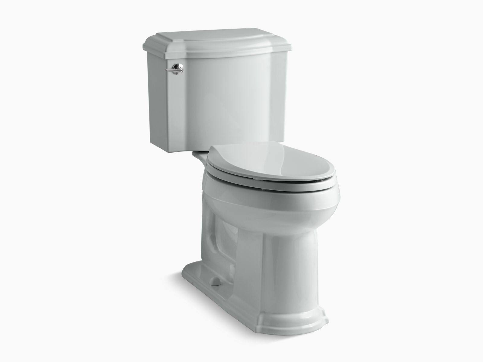 Kohler K-3837-95 Devonshire Comfort Height Two-Piece Elongated 1.28 GPF Toilet, Ice Grey
