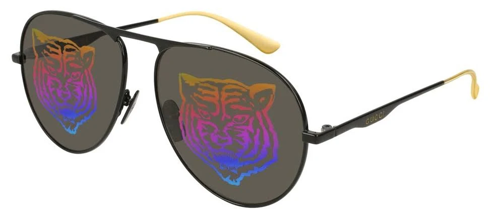 Gucci Gg0334s sunglasses color 002 black/multicolor