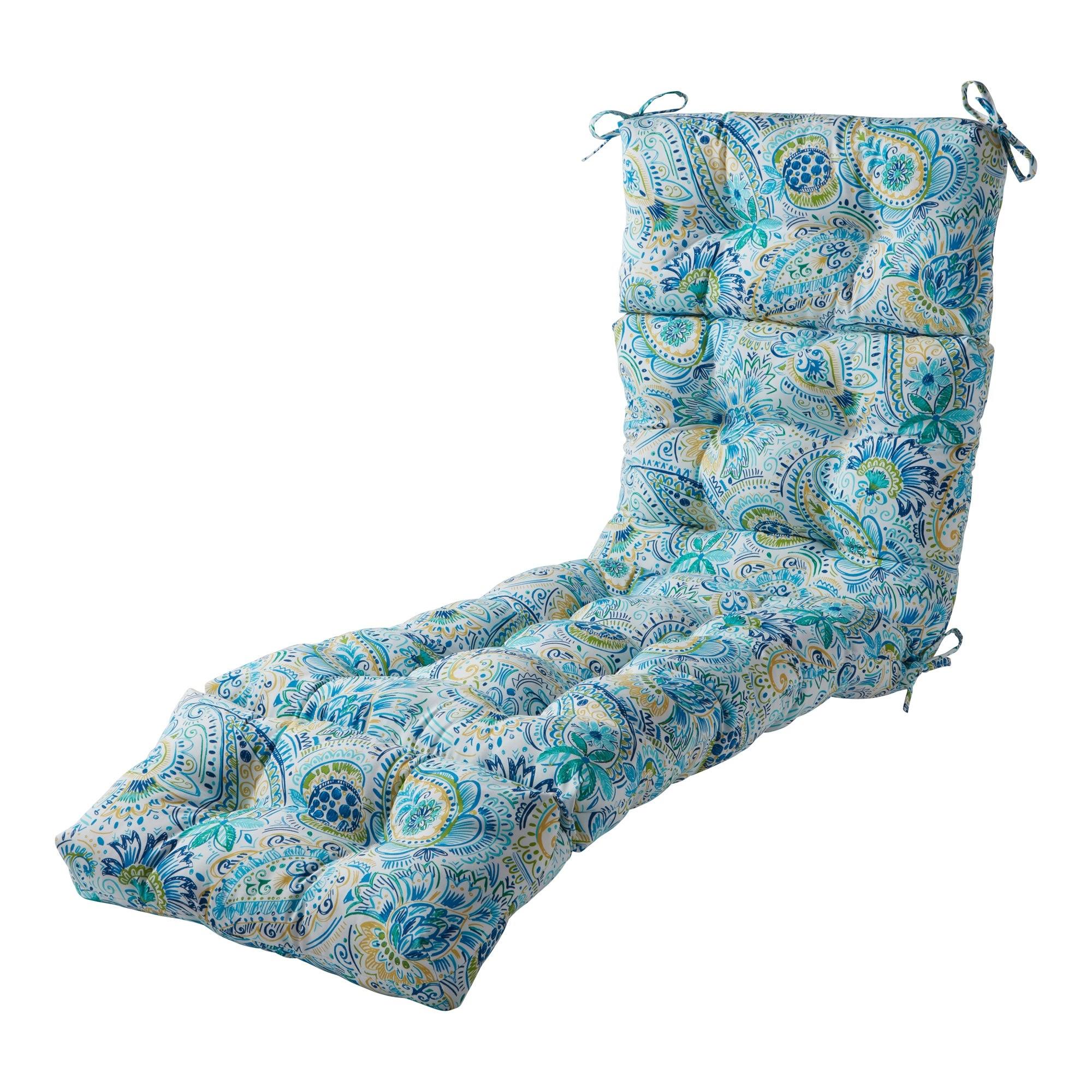 Greendale Home Fashions 72x22 Outdoor Chaise Lounger CUSHION, Baltic