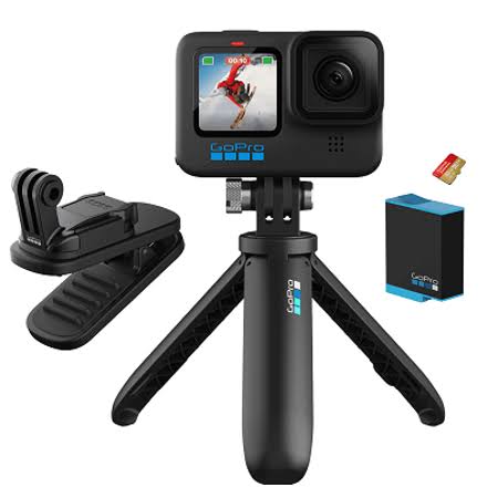 GoPro HERO10 Black Camera Accessories Bundle w/ 1-Y Subscription
