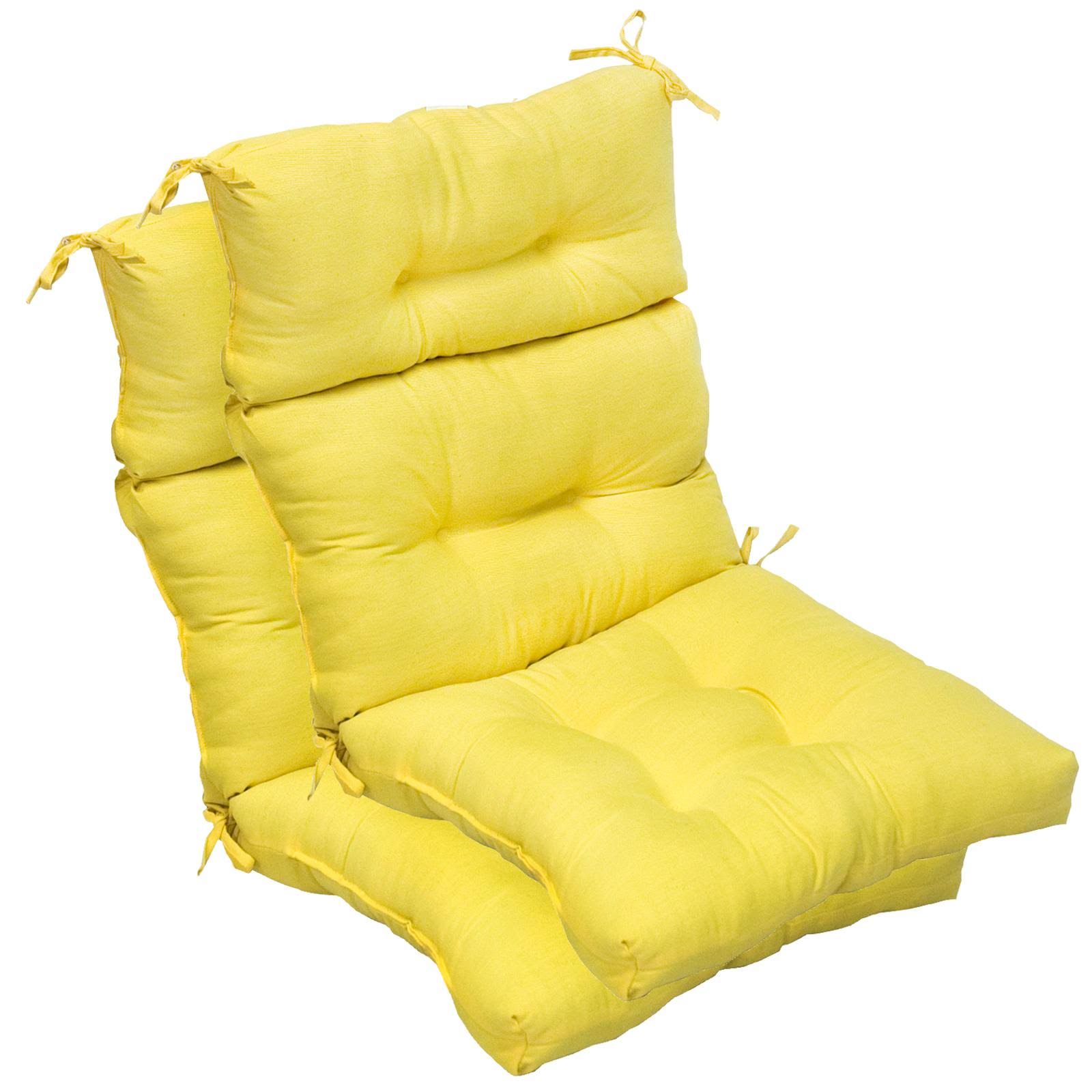 Greendale Home Fashions Outdoor High Back Chair Cushion Set of 2 Sunbeam