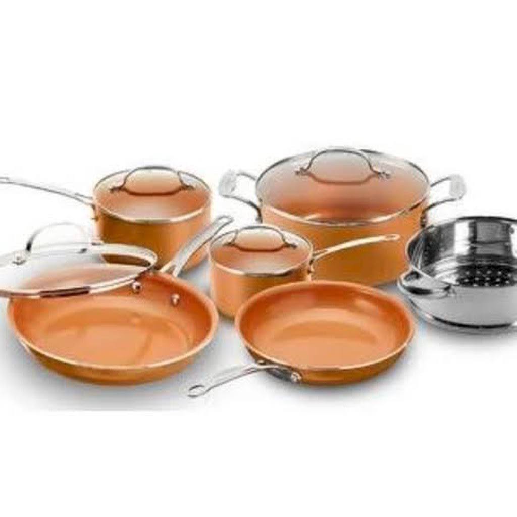 Gotham Steel 10 Piece Non-Stick Cookware Set Color: Copper