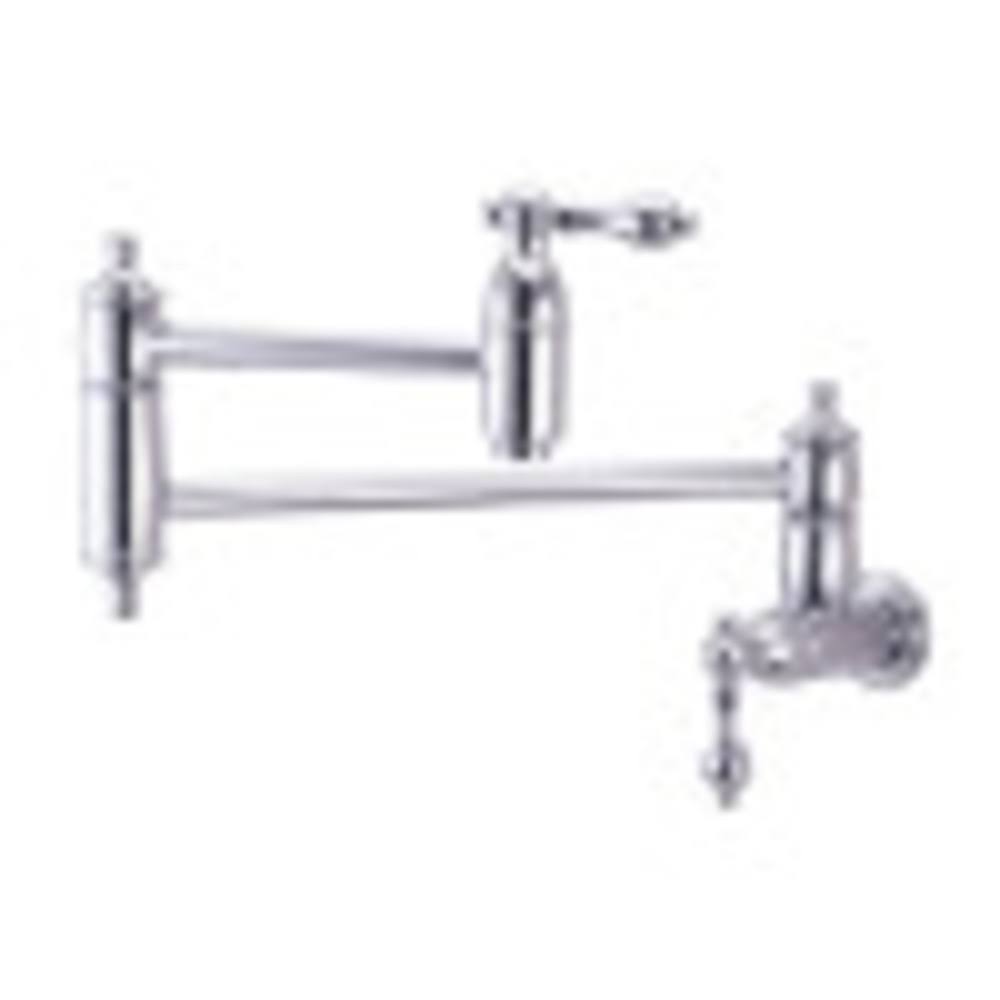 Kingston Brass KS3101AL Restoration Wall Mount Pot Filler Kitchen Faucet, Polished Chrome