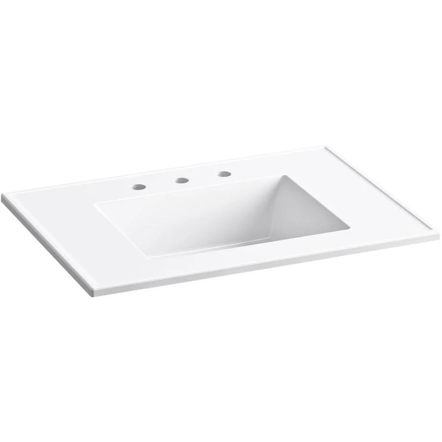 Ceramic/Impressions 31x22 Rectangular vanity-top Kohler Top Finish: White