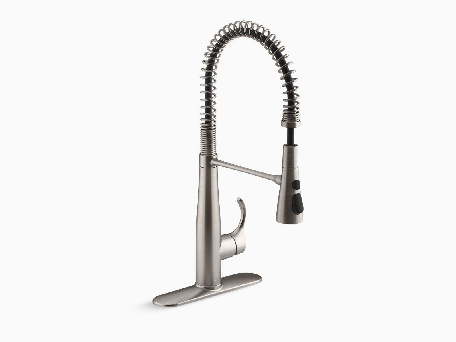 Kohler 22033-VS Simplice Kitchen Sink Faucet, Vibrant Stainless