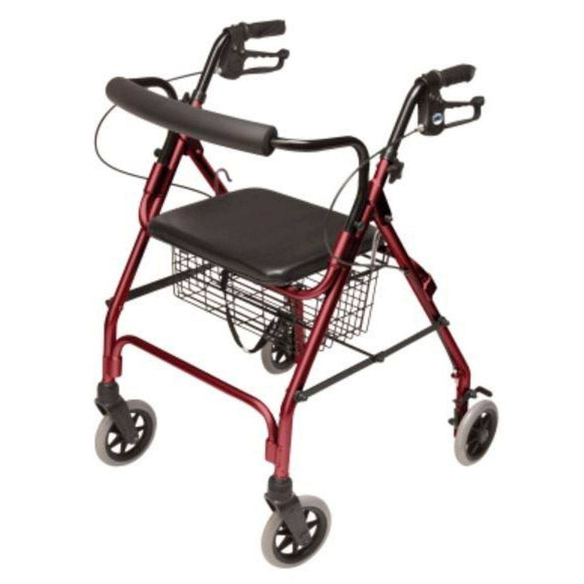 Lumex Walkabout Lite Four Wheel Rollator, Burgundy