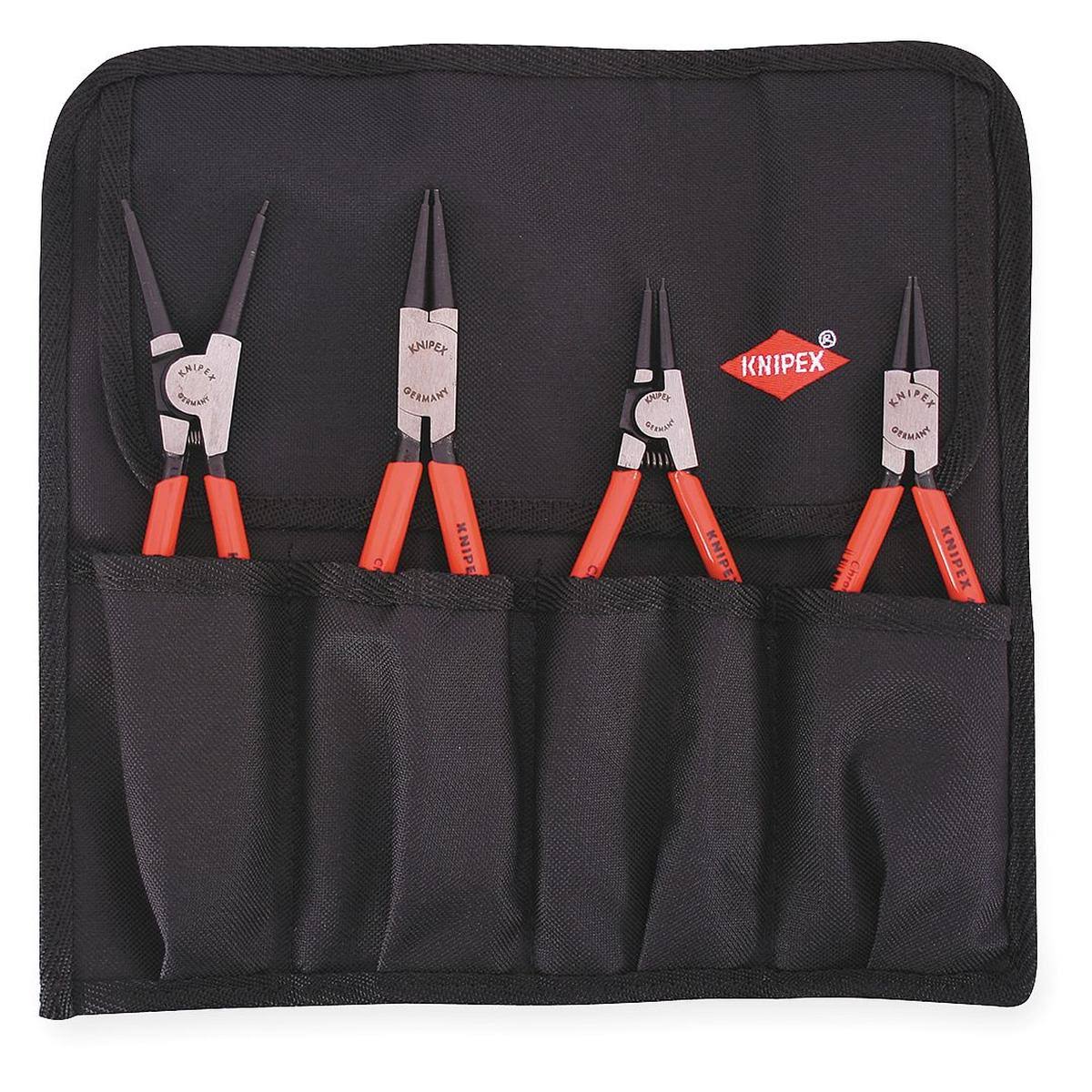 Knipex 4-Piece Straight Head Snap Ring Pliers Set