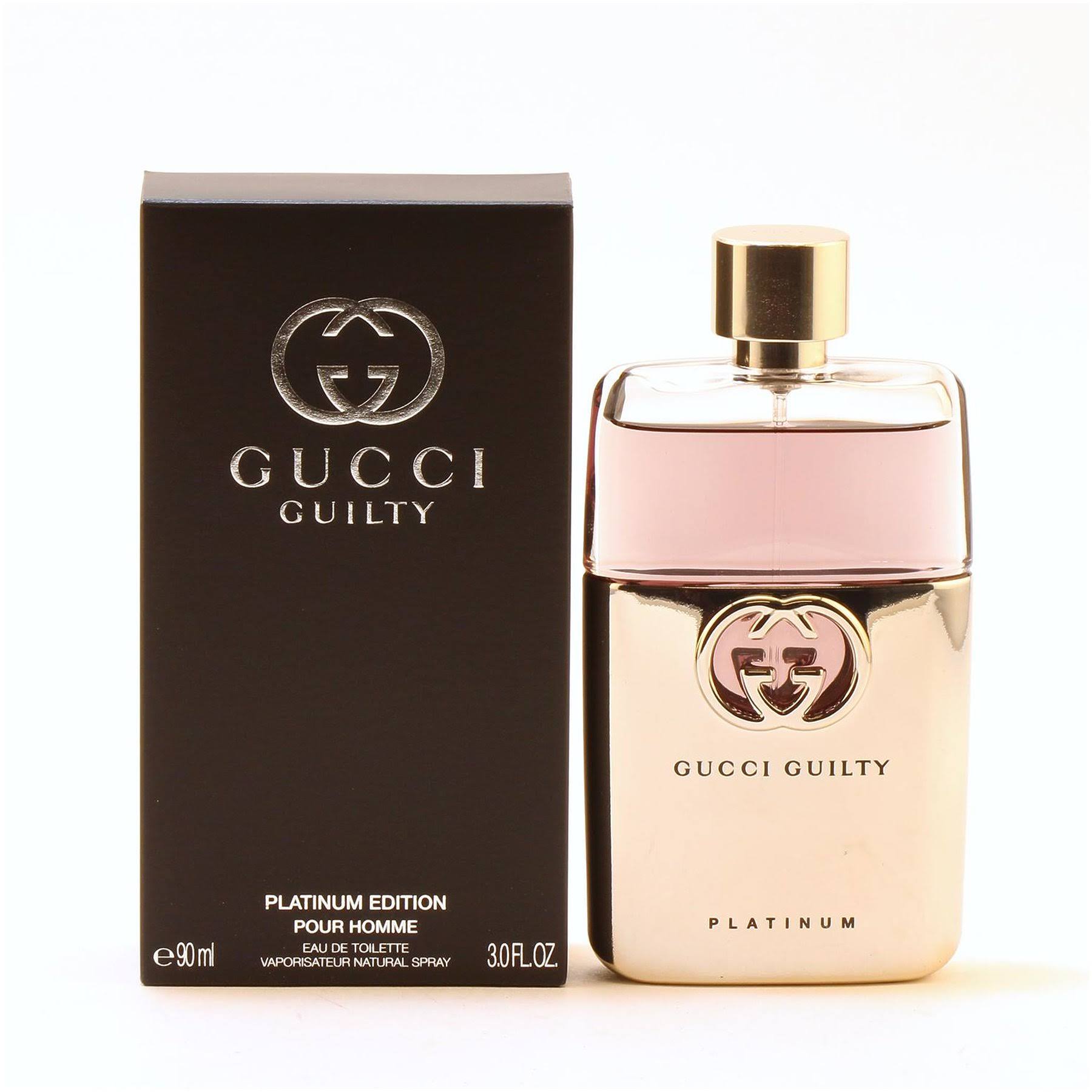 Gucci Guilty Platinum for Men Eau de Toilette Spray 3 oz, Men's, White