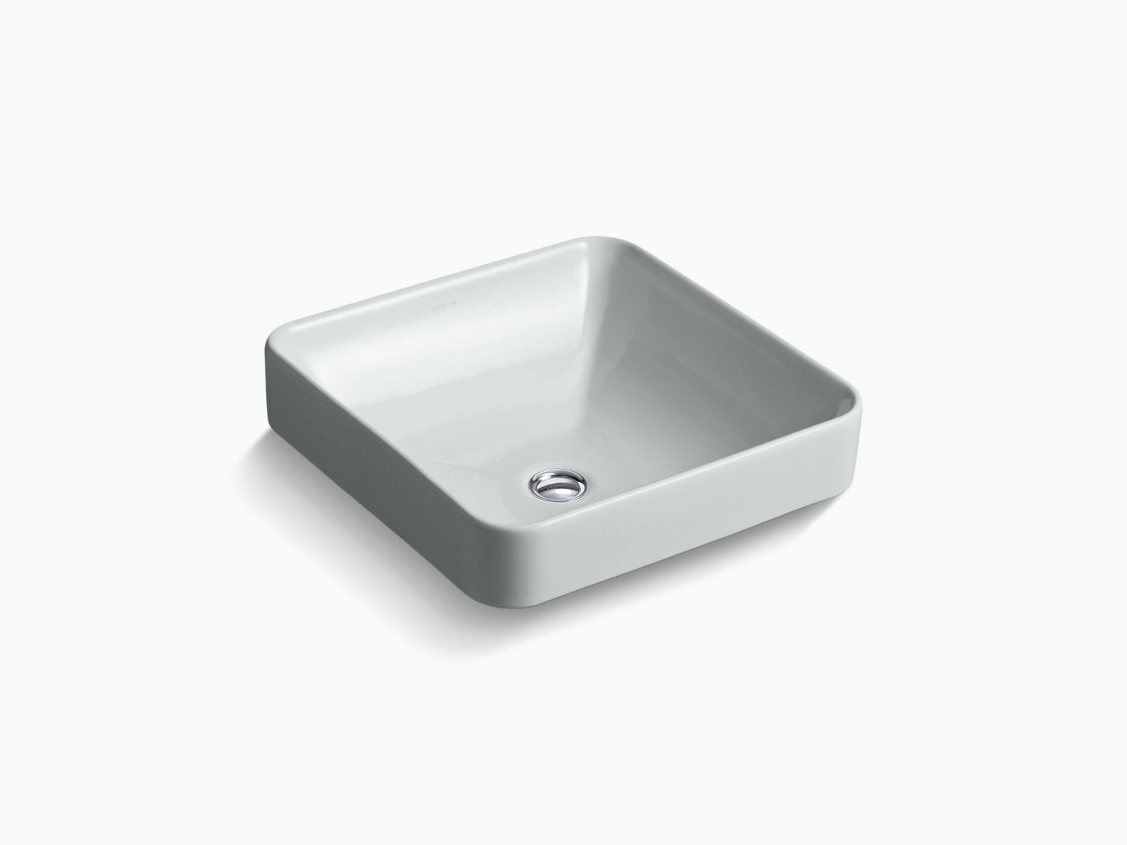 Kohler 2661-95 Vox Square Vessel Bathroom Sink - Ice Grey