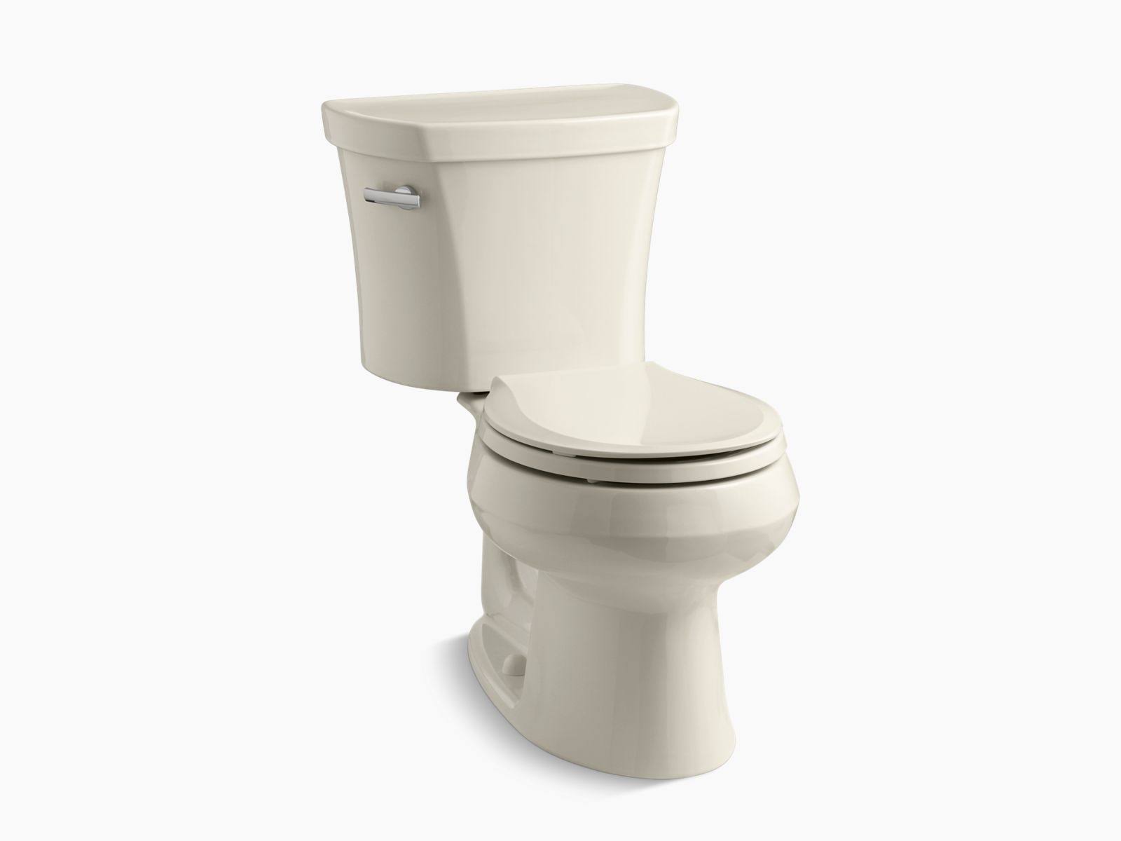 Kohler K-3947 Wellworth 1.28 GPF Two-Piece Round Toilet Almond