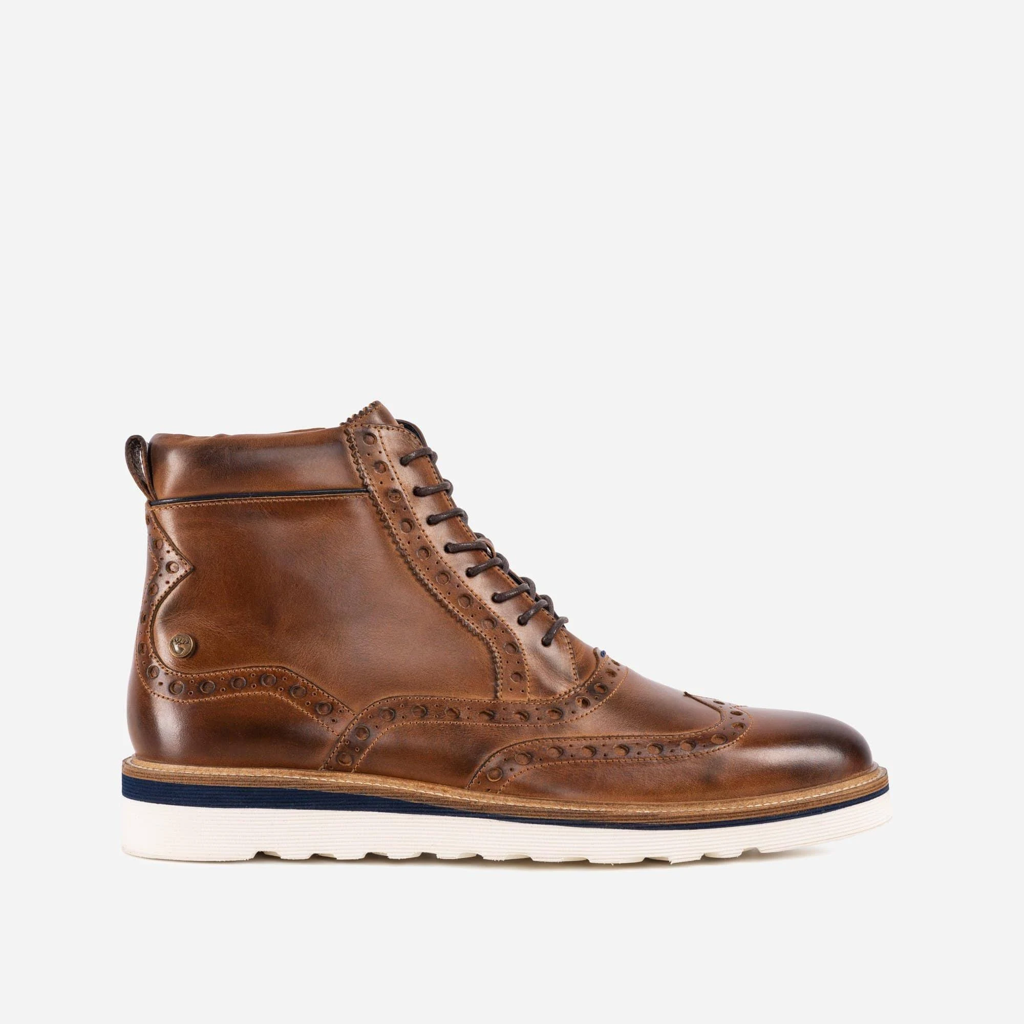 Mens GS Linton Tan Wedge Brogue Boot