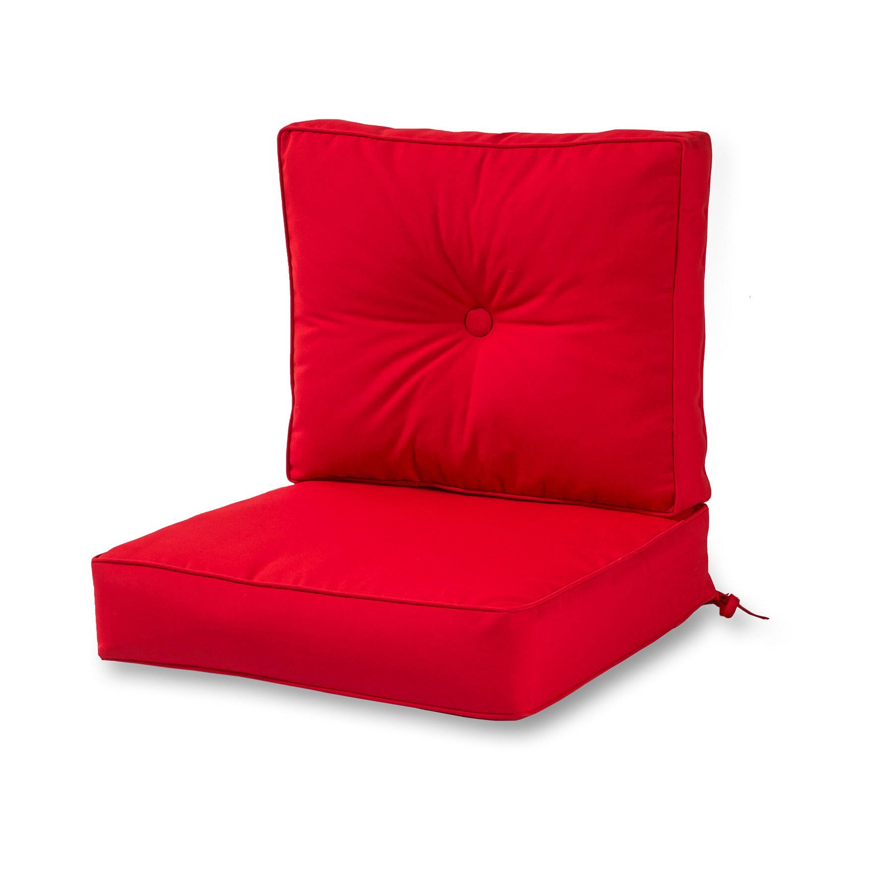 Greendale Home Fashions Deep Outdoor Sunbrella Cushion Set, Red