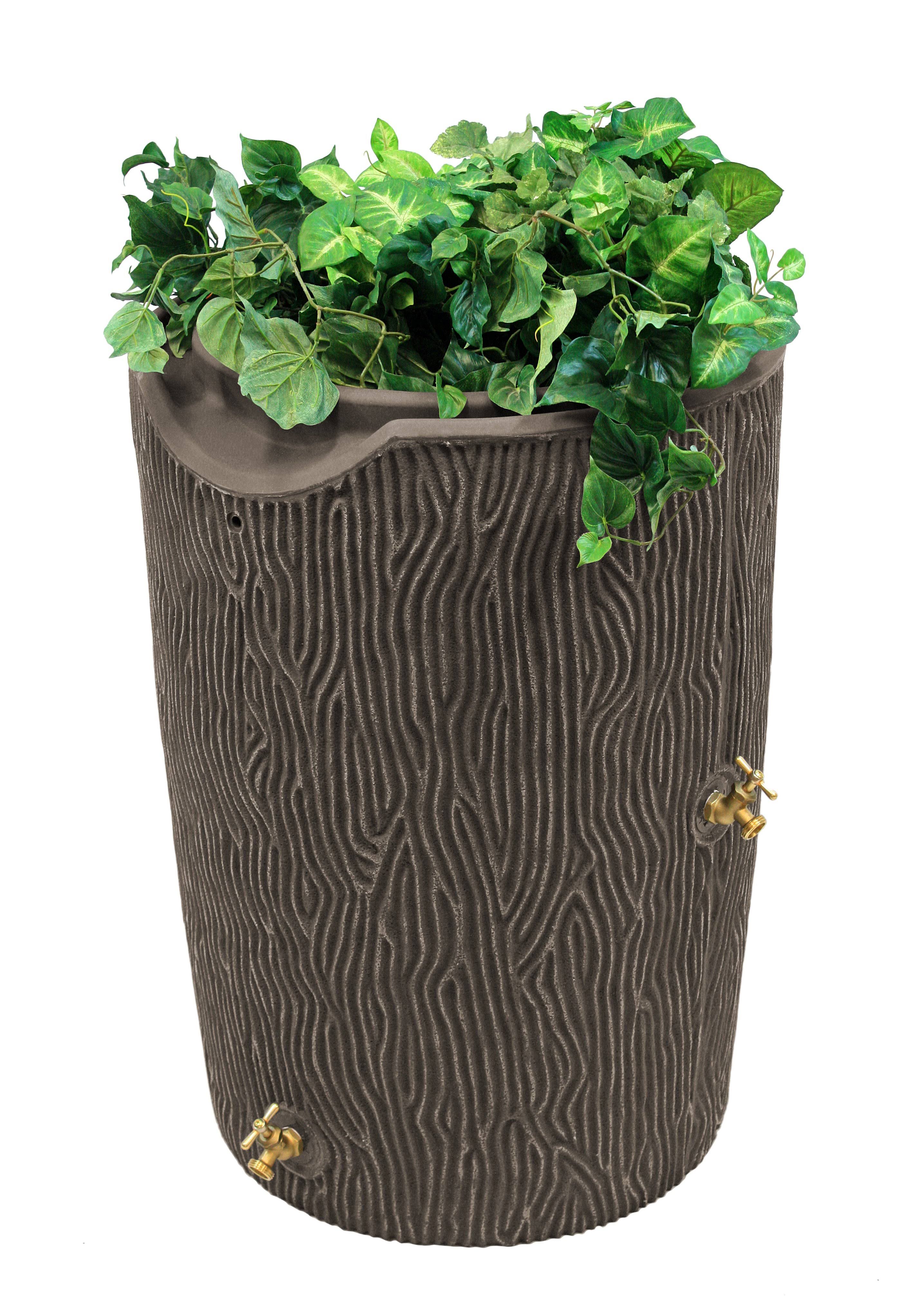 Impressions Bark 50 Gallon Rain Saver - Good Ideas - Oak