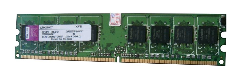 KVR667D2N5/4G Kingston 4GB PC2-5300 DDR2-667MHz non-ECC Unbuffered CL5 240-Pin DIMM Memory Module