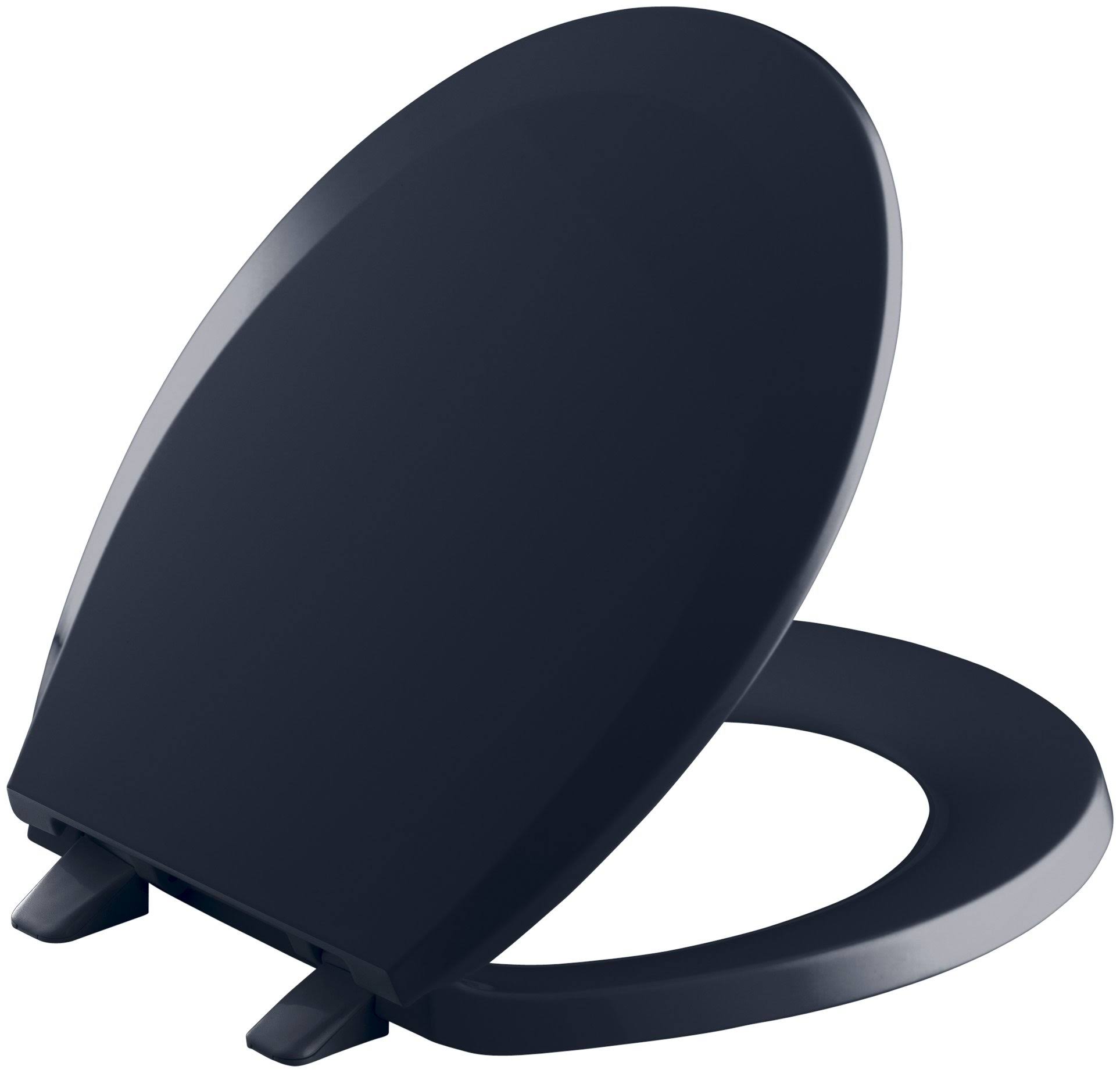 Kohler Lustra with Quick-Release Hinges Round-Front Toilet Seat Navy