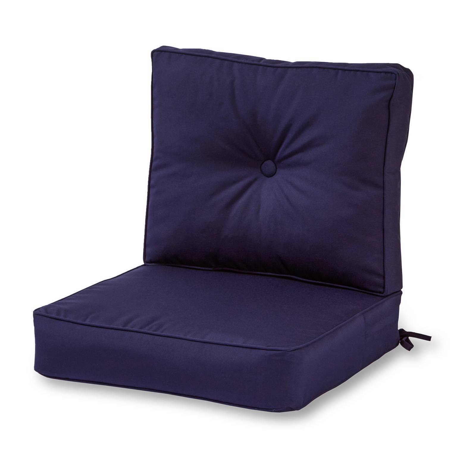 Greendale Home Fashions Outdoor Sunbrella Deep Seat Chair Cushion Set, Navy