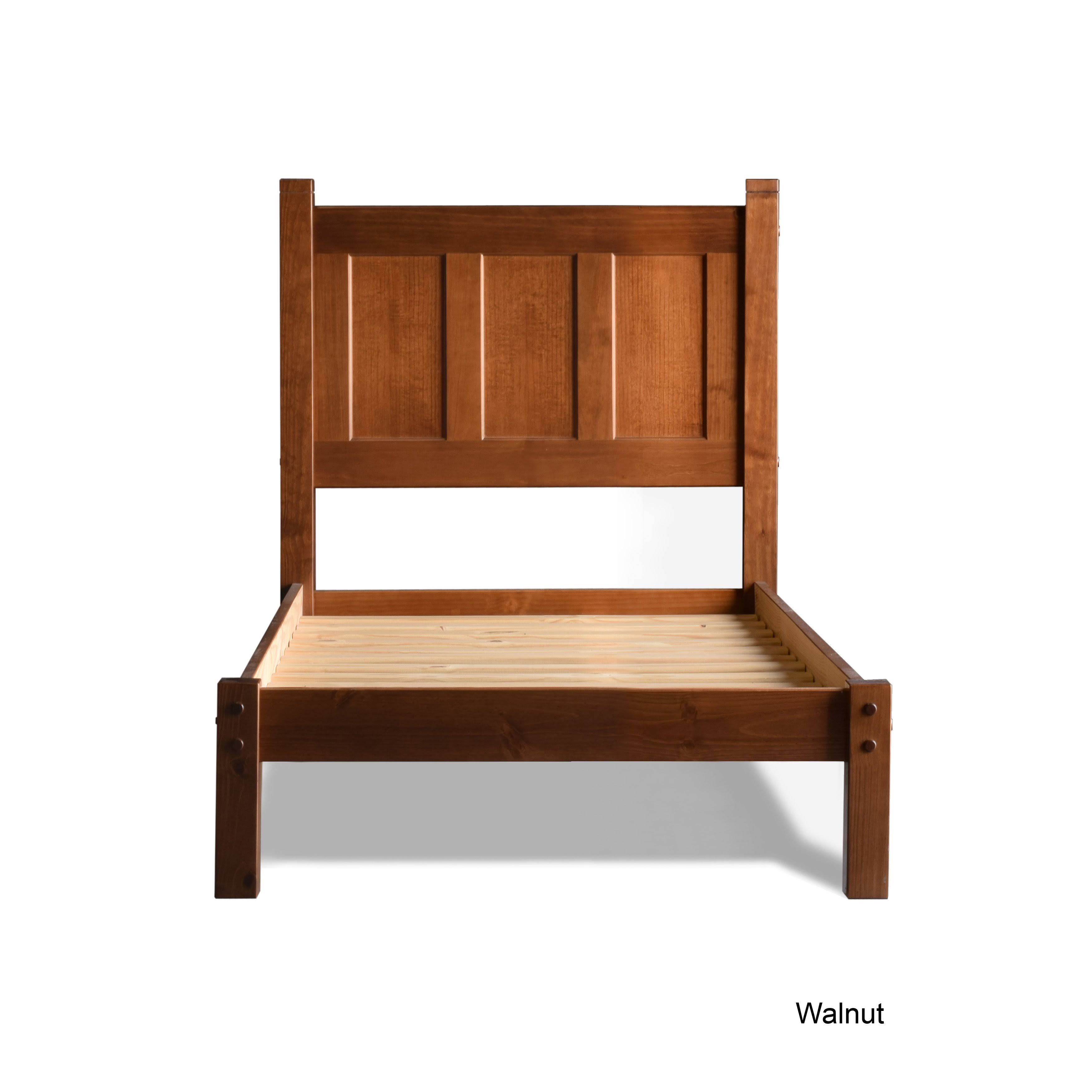 Grain Wood Furniture Shaker Twin-size Solid Wood Platform Bed - Walnut