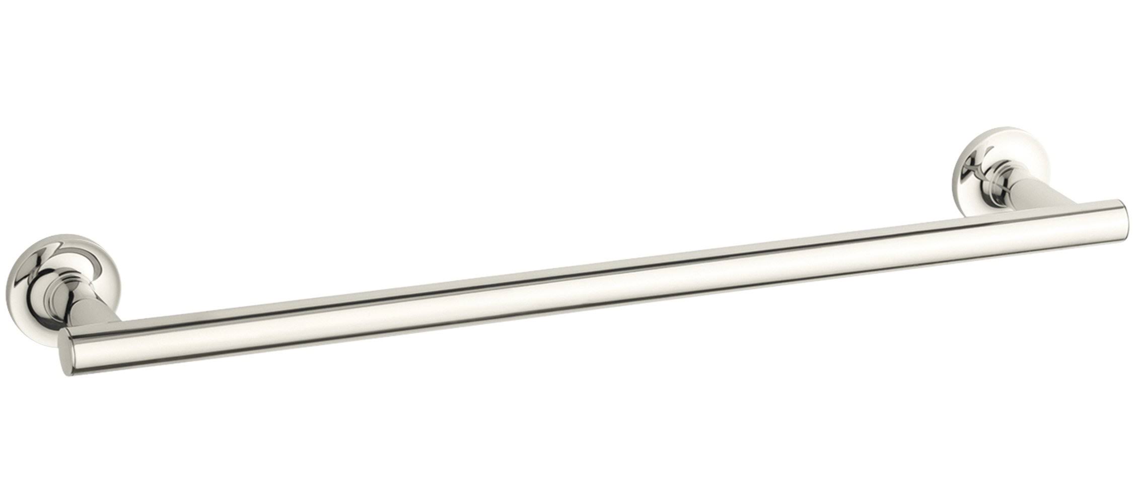 KOHLER K-14435-SN Purist 18 In. Towel Bar, Vibrant Polished Nickel