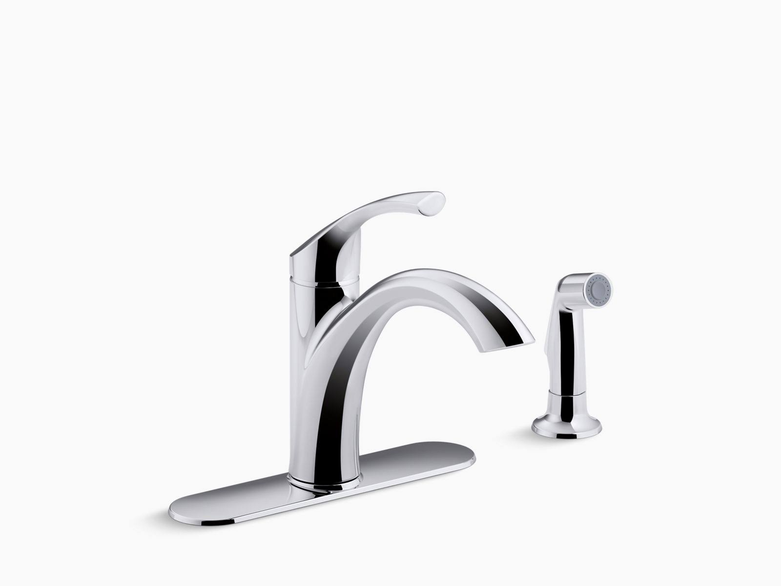 Mistos 2- or 4-Hole Kitchen Faucet with 10x22 Swing Spout and Sidespray