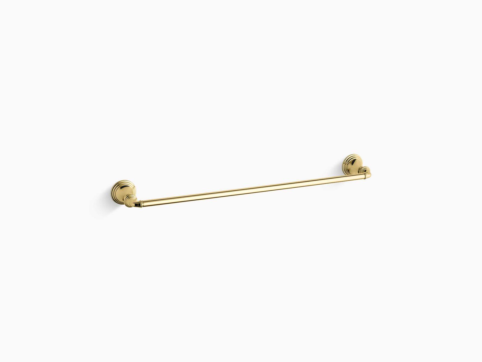 KOHLER K-10551-PB Devonshire 24 In. Towel Bar, Vibrant Polished Brass
