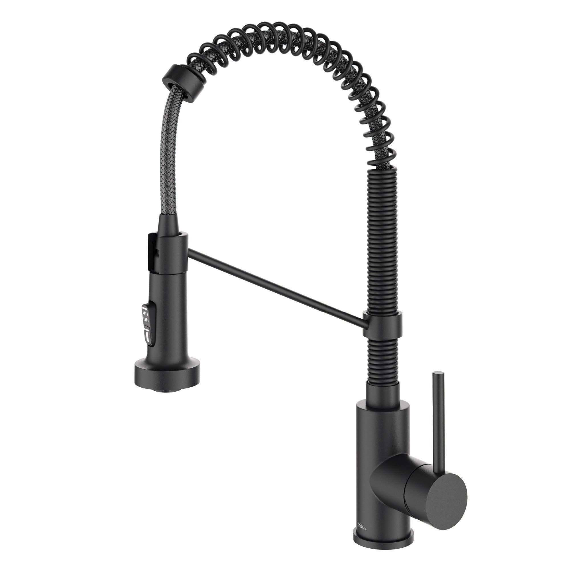Kraus KSF-1610MB Bolden Touchless Sensor Commercial Pull-Down Single Handle 18-inch Kitchen Faucet, Matte Black