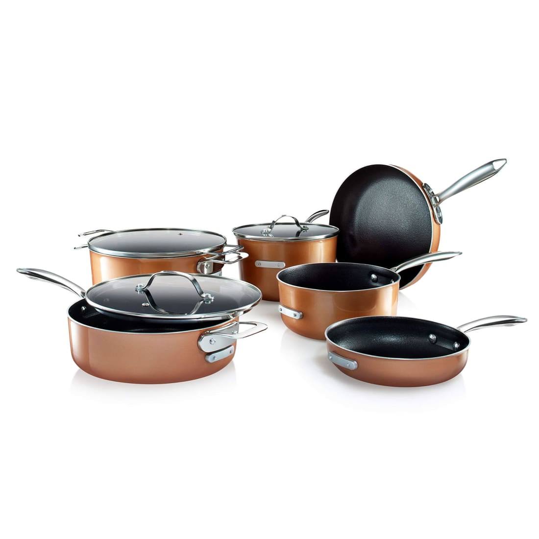 Gotham Steel Stackmaster Nonstick Aluminum 15-Piece Cookware Set