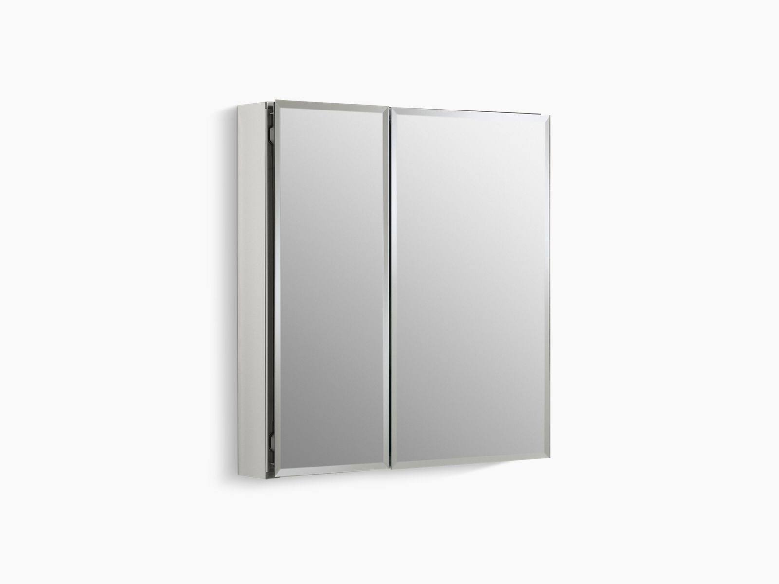 Kohler K-CB-CLC2526FS Universal Aluminum 25x22 x 26x22 Double Door Mirrored Medicine Cabinet
