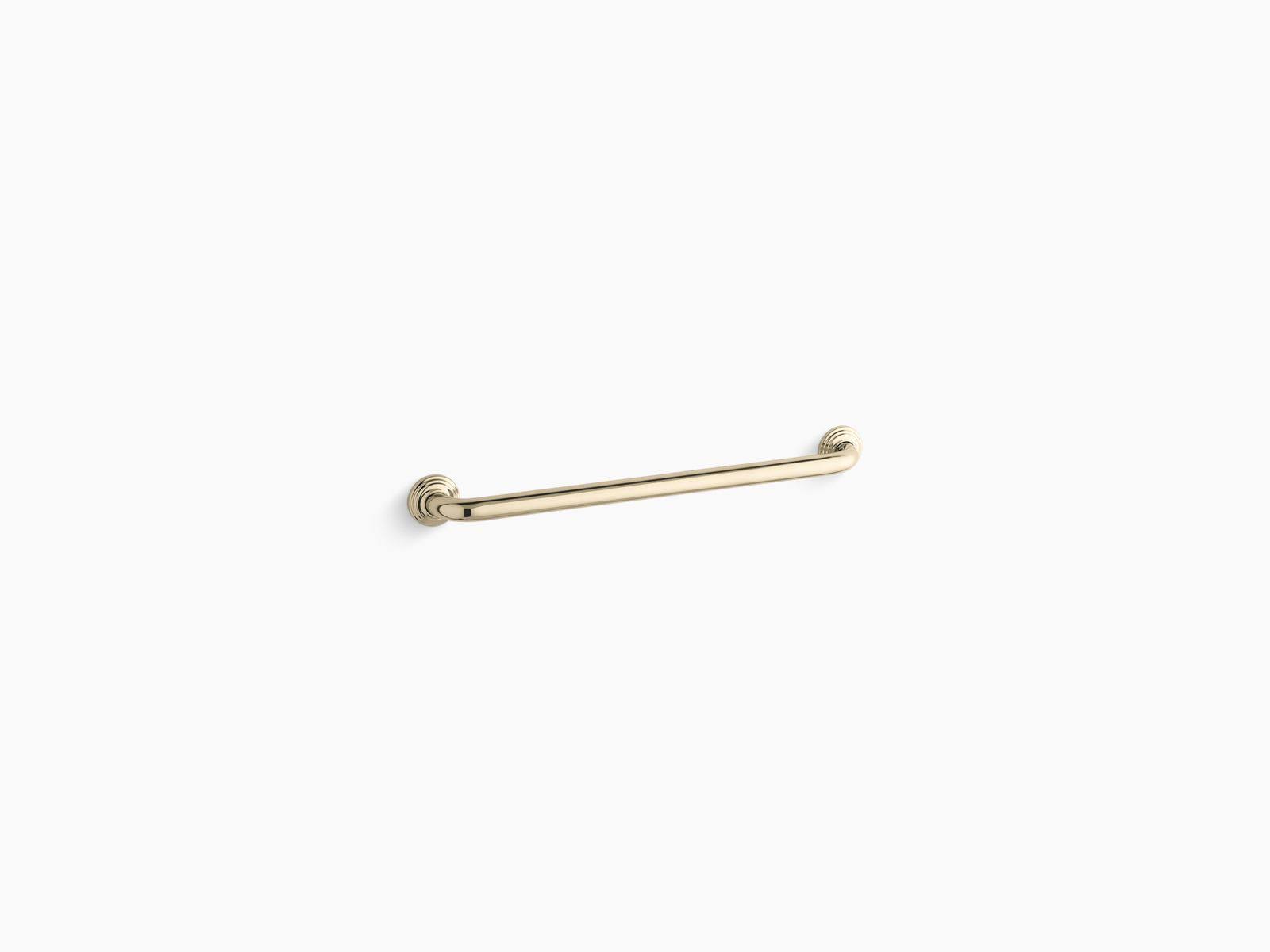KOHLER K-10542-AF Traditional 24 In. Grab Bar, Vibrant French Gold