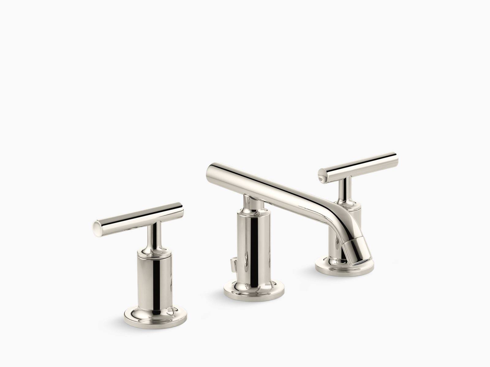 Kohler K-14410-4 Purist Widespread Bathroom Faucet - Vibrant Polished Nickel