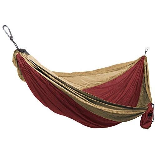 Grand Trunk Double Parachute Printed Nylon Hammock Portable with Carabiners and Hanging Kit - Perfect for Outdoor Adventures, B