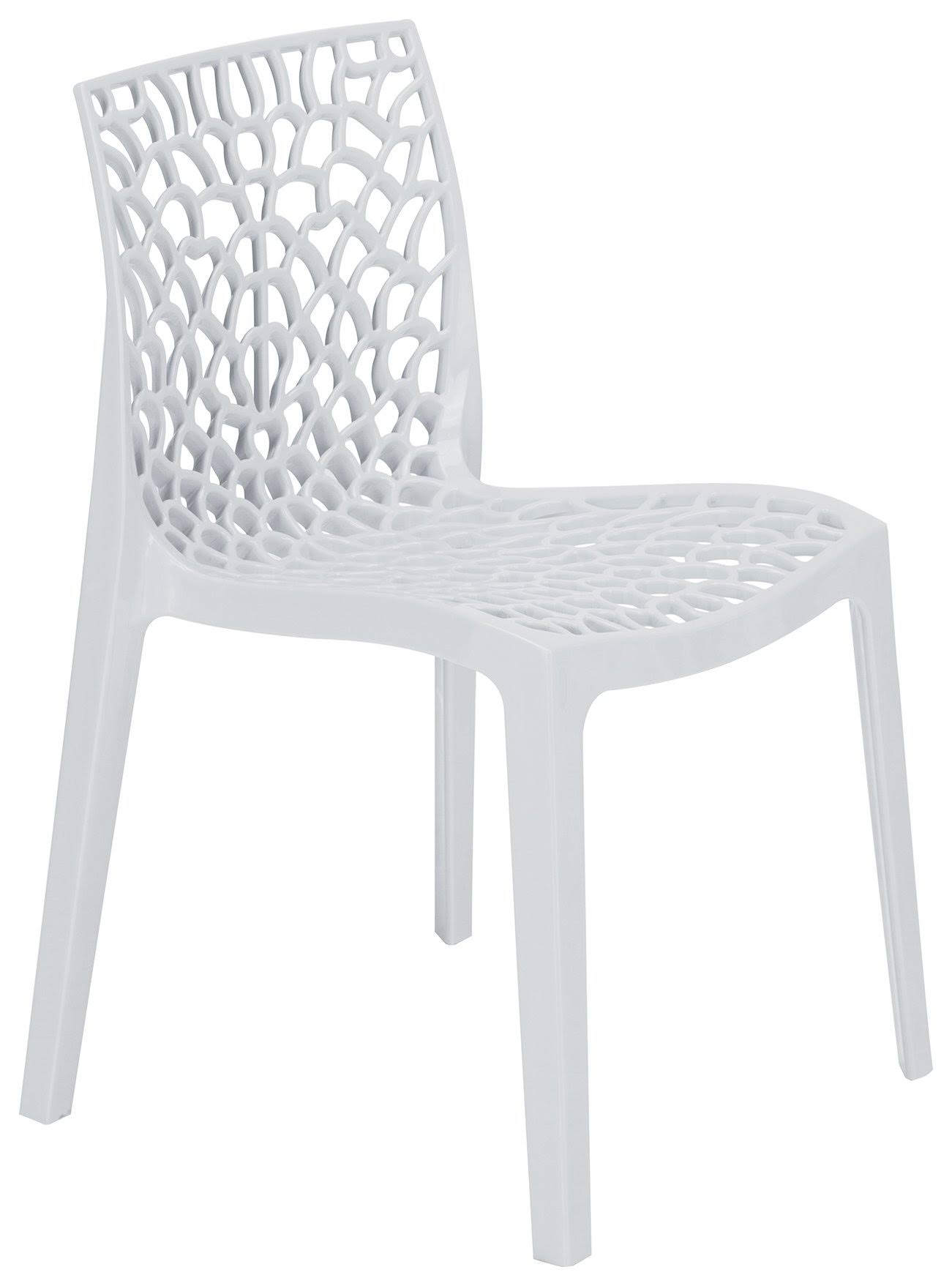 Grandsoleil Stacking Dining Side Chair Finish: White