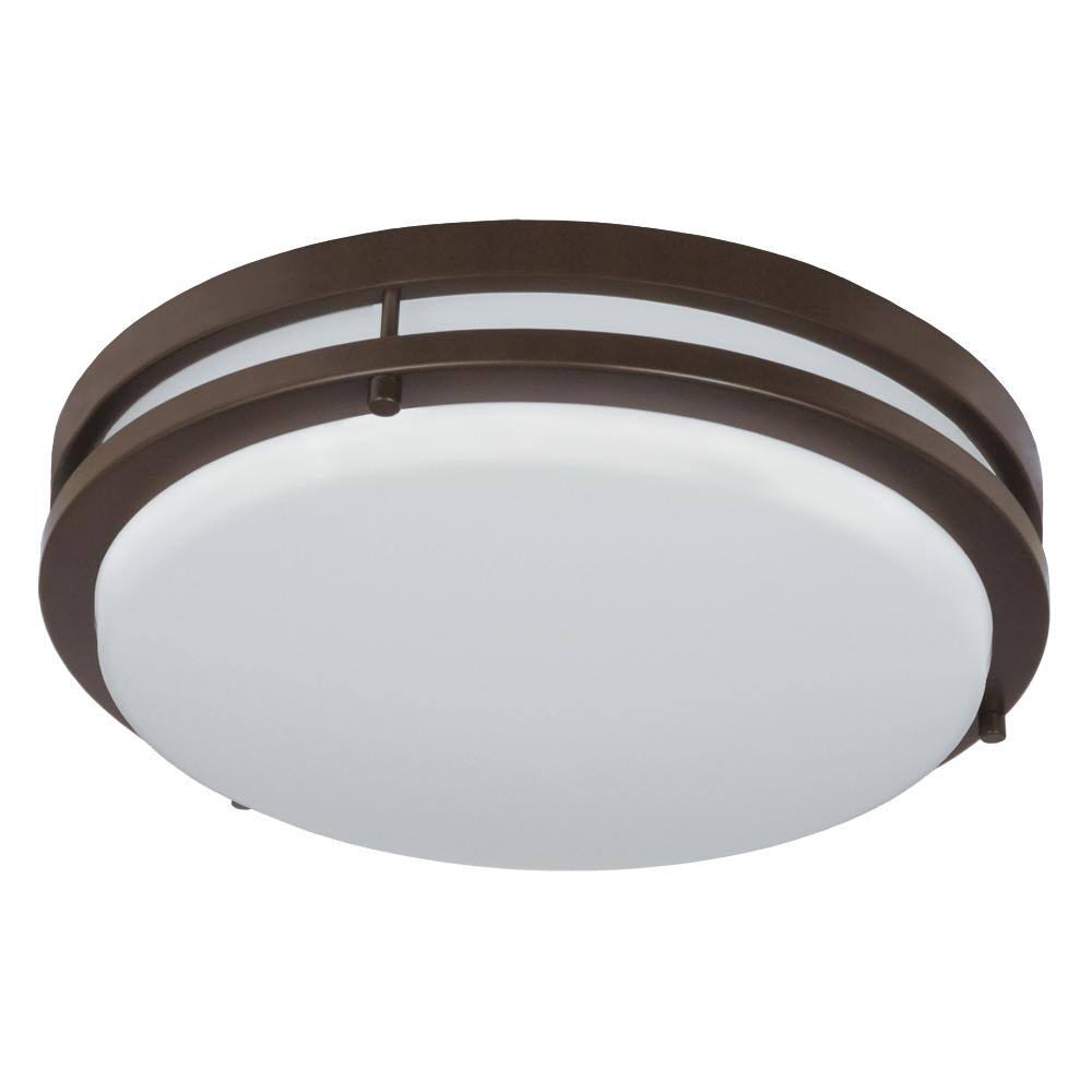 Good Earth Lighting Jordan 17-in Bronze Transitional Flush Mount Light Energy Star Fl1217-Br4-17Lf2-G