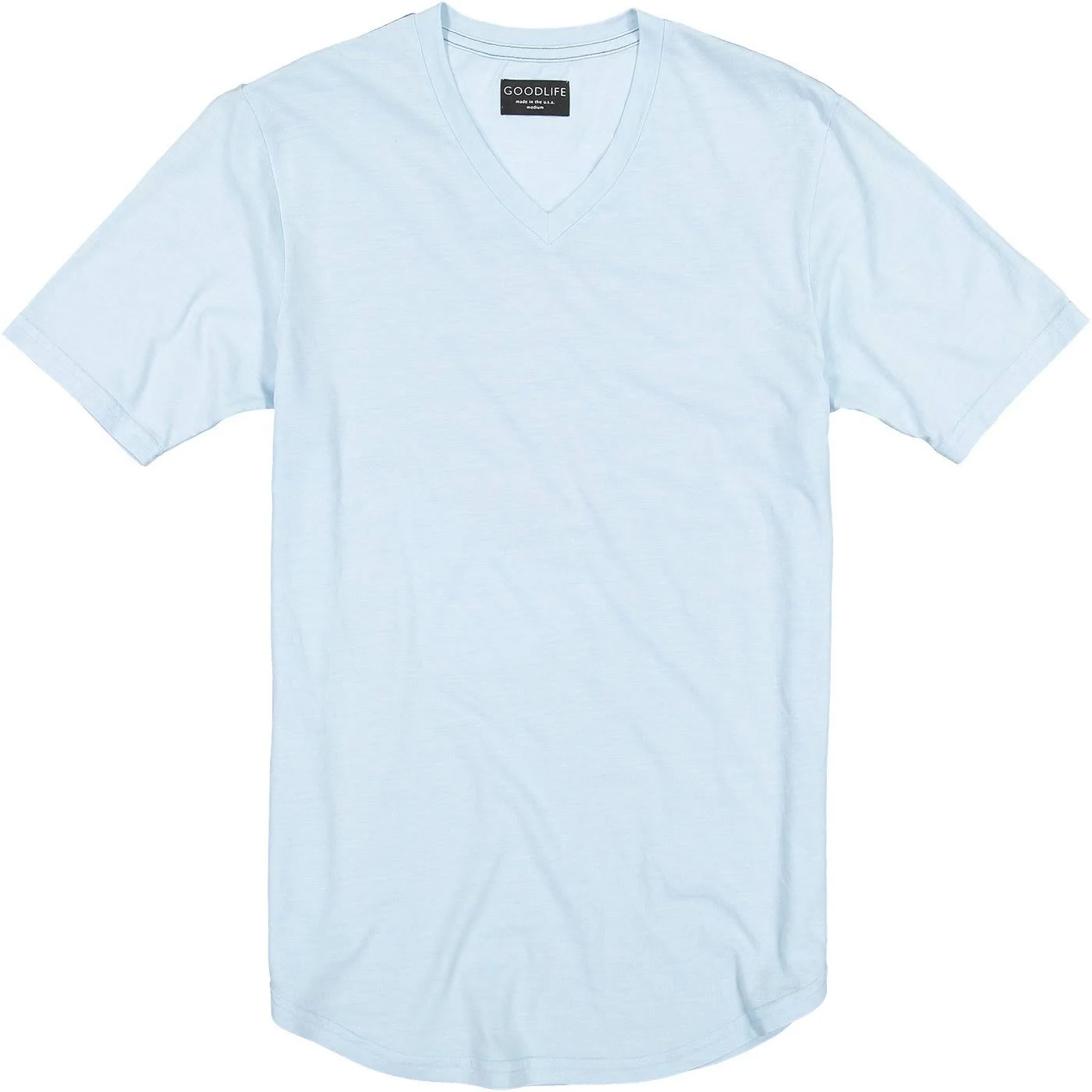 Goodlife Men&s Tri-Blend Scallop V-Neck T-Shirt | Cool Blue