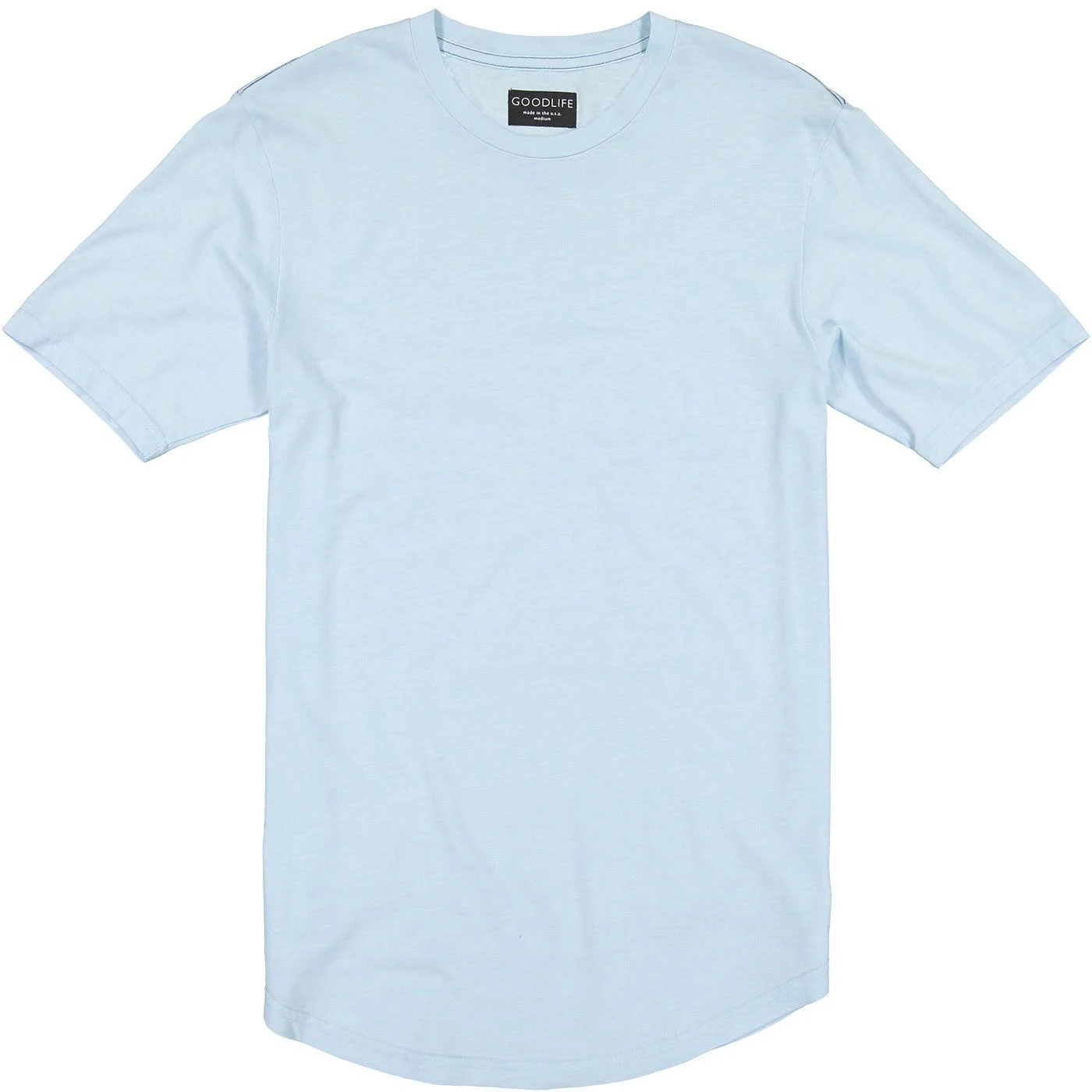 Goodlife Men&s Tri-Blend Scallop Crewneck T-Shirt | Cool Blue